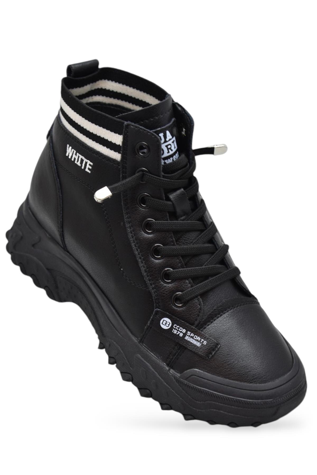 Full Ortopedik Taban Günlük Fermuarlı Bilekli Kadın Ayakkabı Spor 24K310-20 - Görsel 2