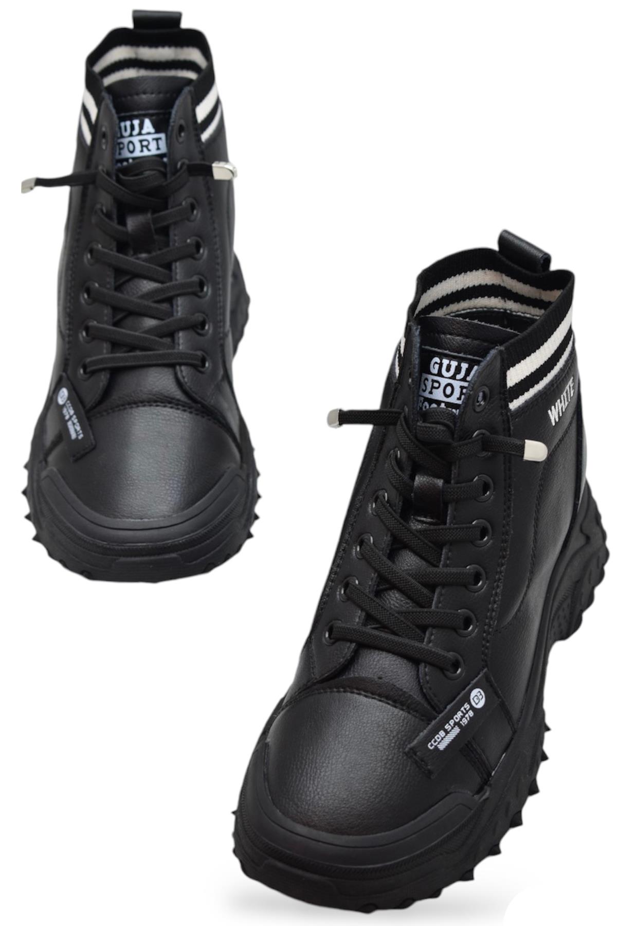 Full Ortopedik Taban Günlük Fermuarlı Bilekli Kadın Ayakkabı Spor 24K310-20 - Görsel 3