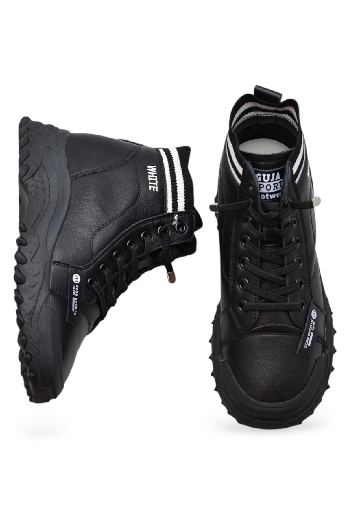 Full Ortopedik Taban Günlük Fermuarlı Bilekli Kadın Ayakkabı Spor 24K310-20 - Görsel 6