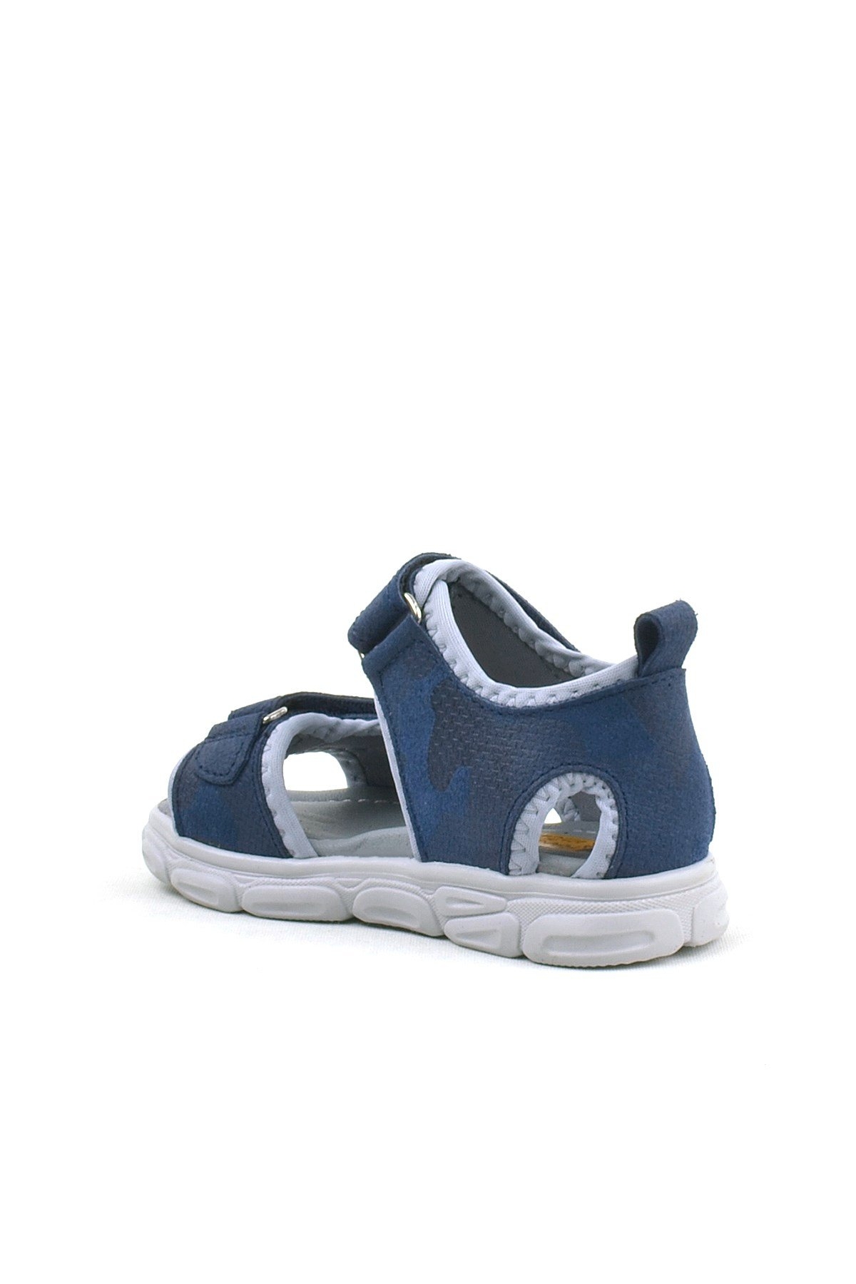 Wisps Hakiki Deri Lacivert Kamuflaj Bebek Sandalet - Görsel 4