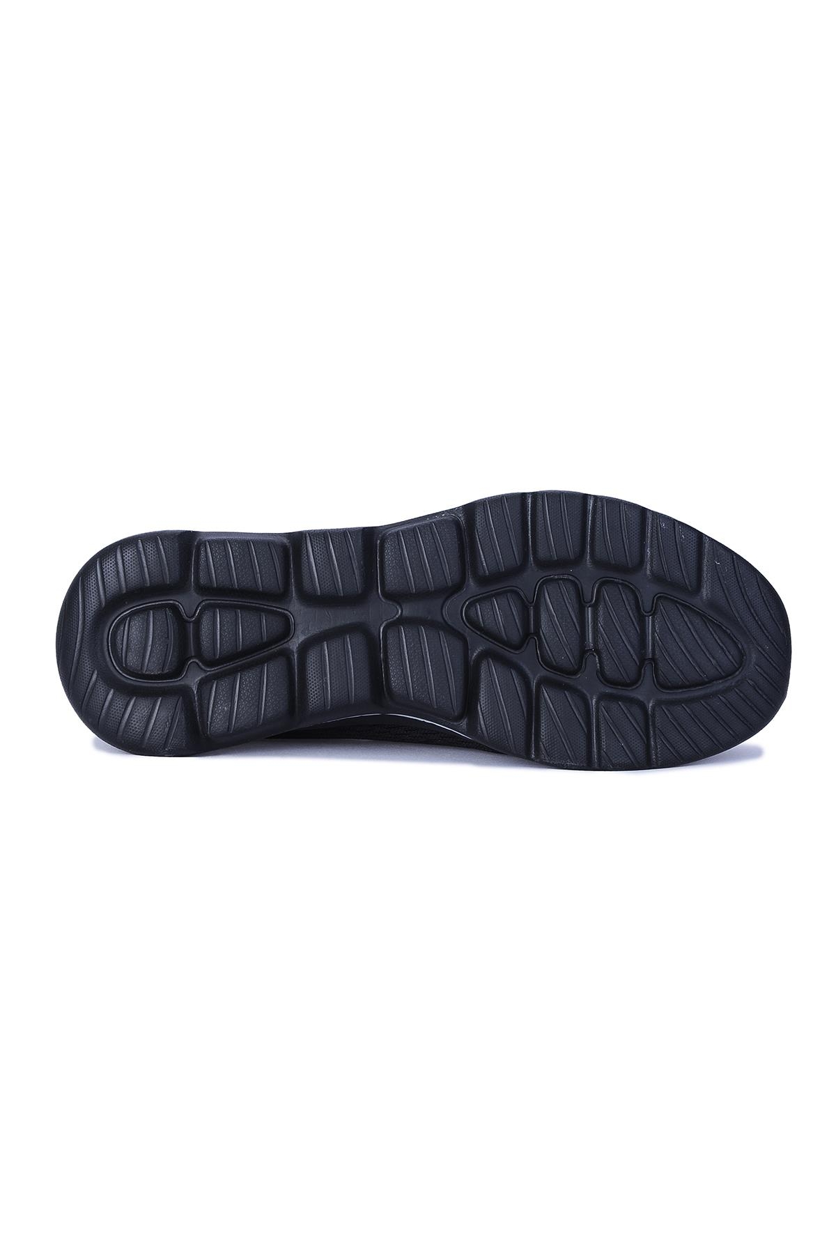24132-M Siyah Bağsız Yazlık Erkek Sneaker Spor Ayakkabı - Görsel 5