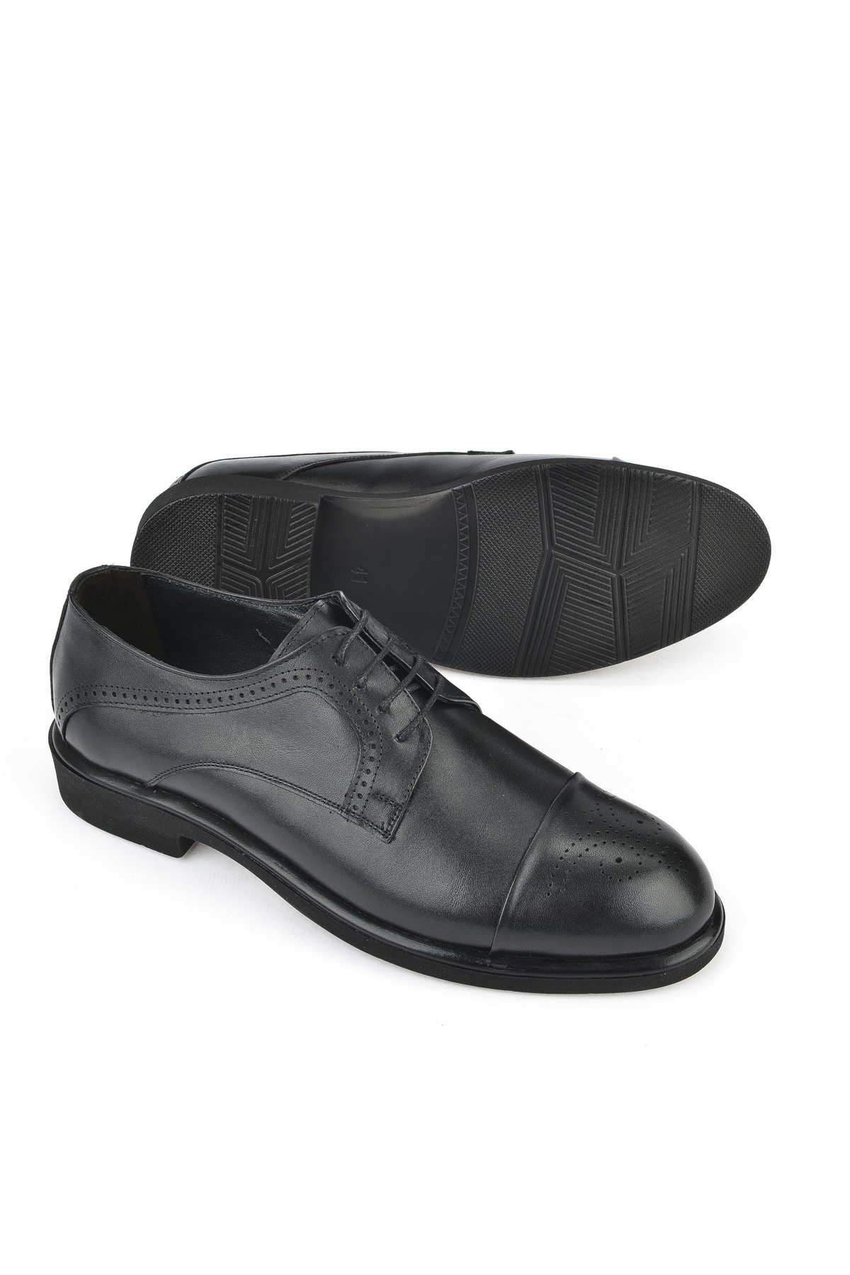 Erkek Hakiki Deri Klasik Ayakkabı 15148Z837 Siyah - Görsel 5