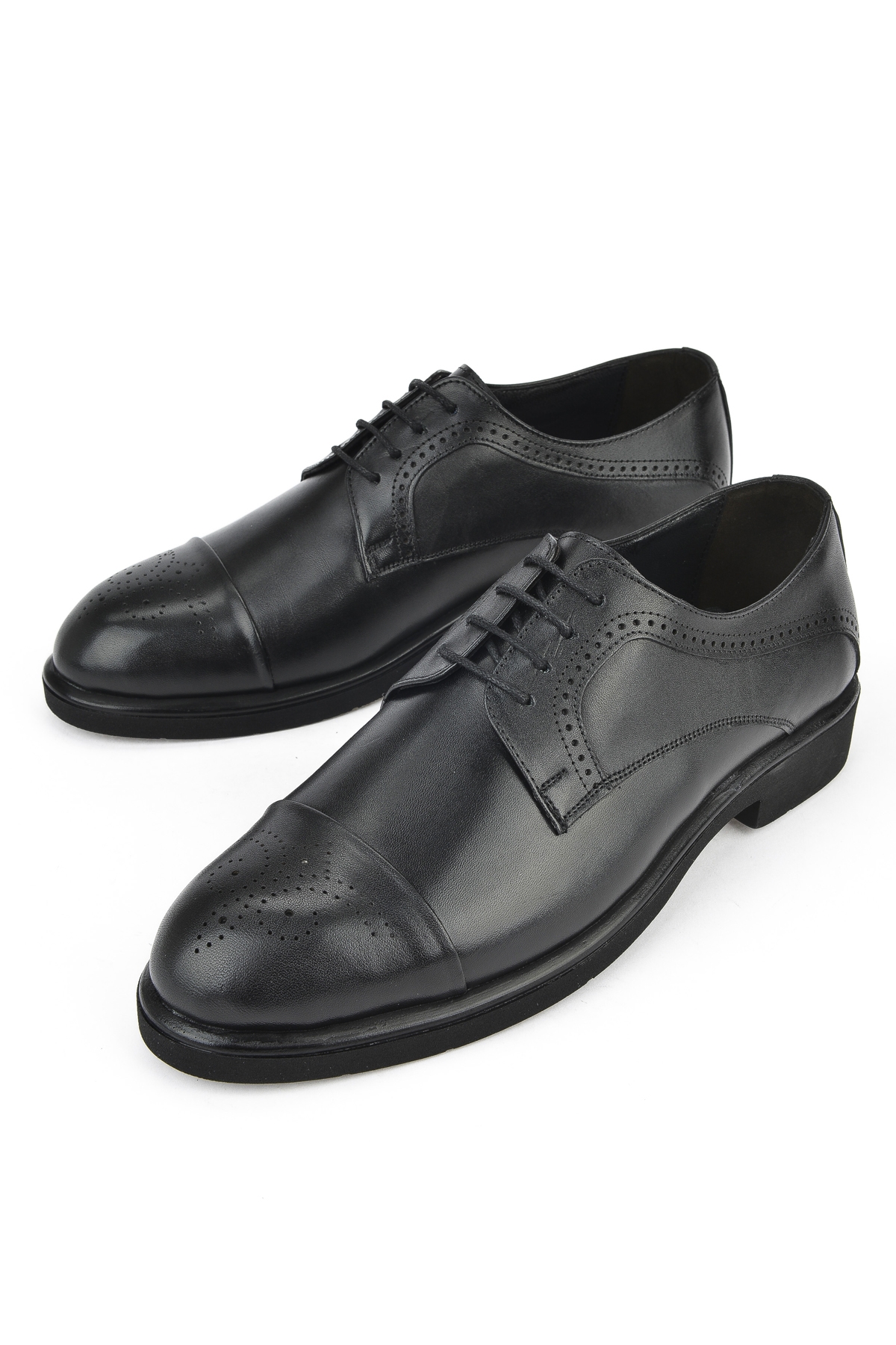 Erkek Hakiki Deri Klasik Ayakkabı 15148Z837 Siyah - Görsel 6