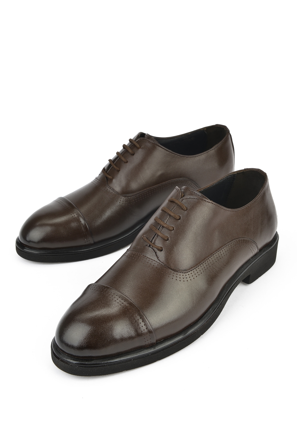 Erkek Hakiki Deri Klasik Ayakkabı 15148Z134 Kahve - Görsel 6