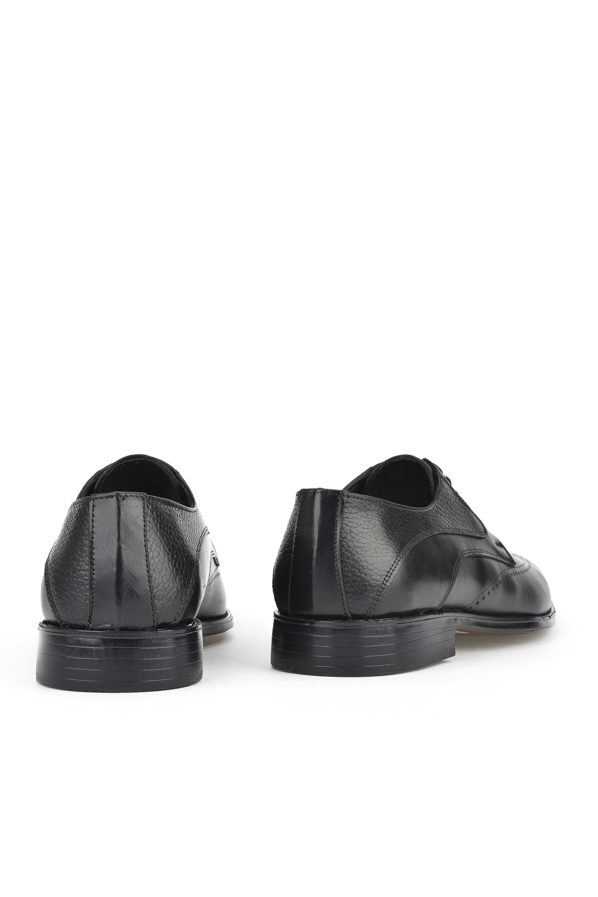 Erkek Hakiki Deri Klasik Ayakkabı 15148Z836 Siyah - Görsel 4