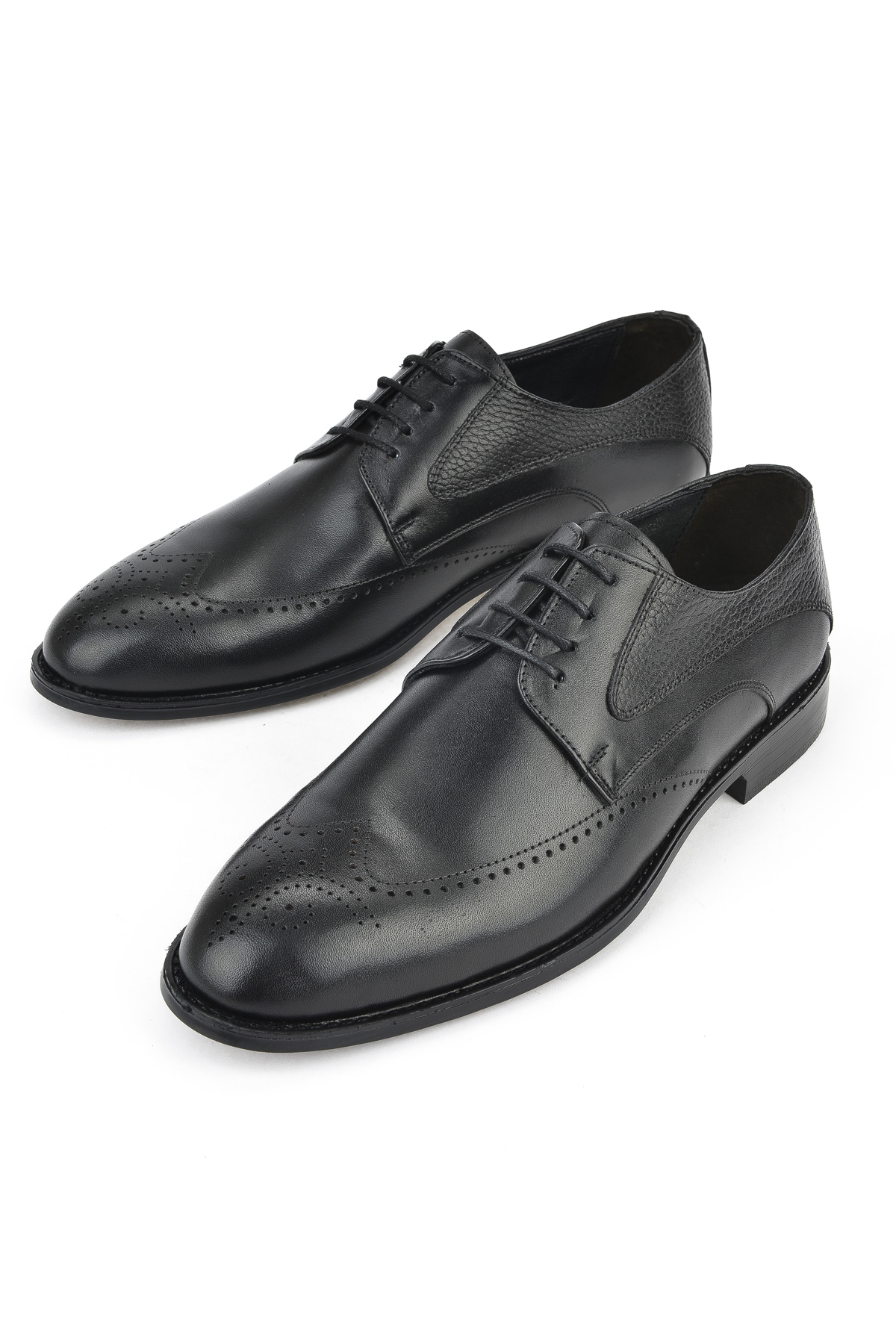 Erkek Hakiki Deri Klasik Ayakkabı 15148Z836 Siyah - Görsel 6