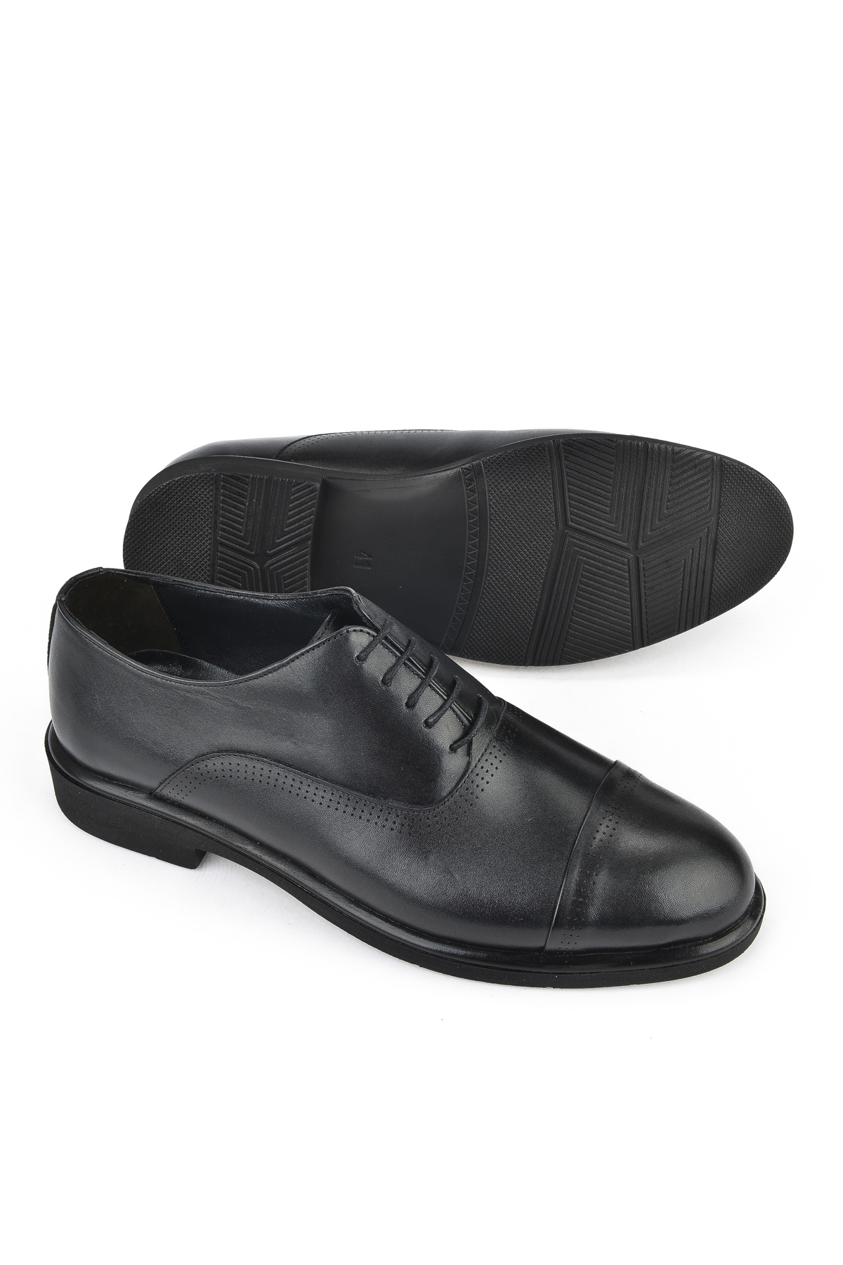 Erkek Hakiki Deri Klasik Ayakkabı 15148Z134 Siyah - Görsel 5