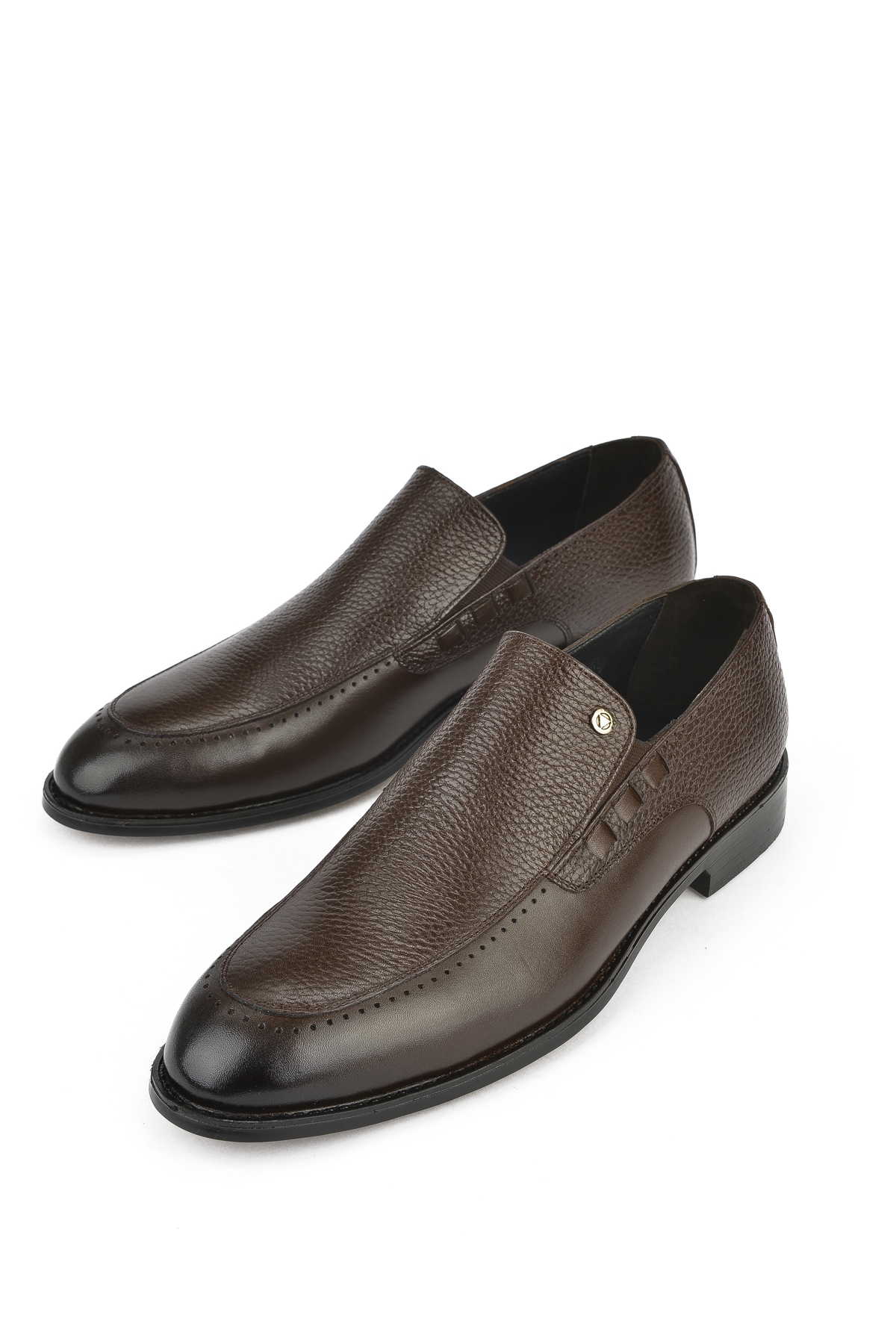 Erkek Hakiki Deri Klasik Ayakkabı 15148Z090 Kahve - Görsel 6