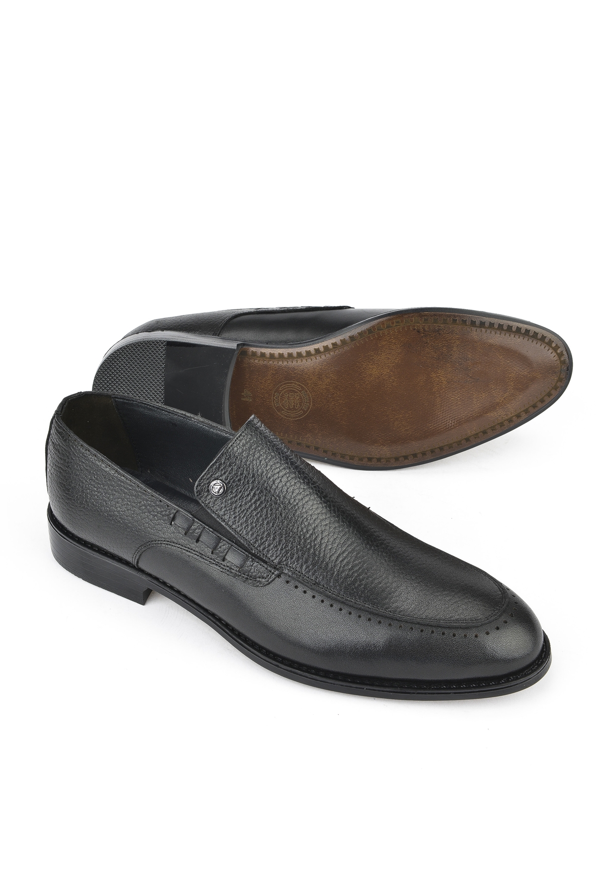 Erkek Hakiki Deri Klasik Ayakkabı 15148Z090 Siyah - Görsel 5