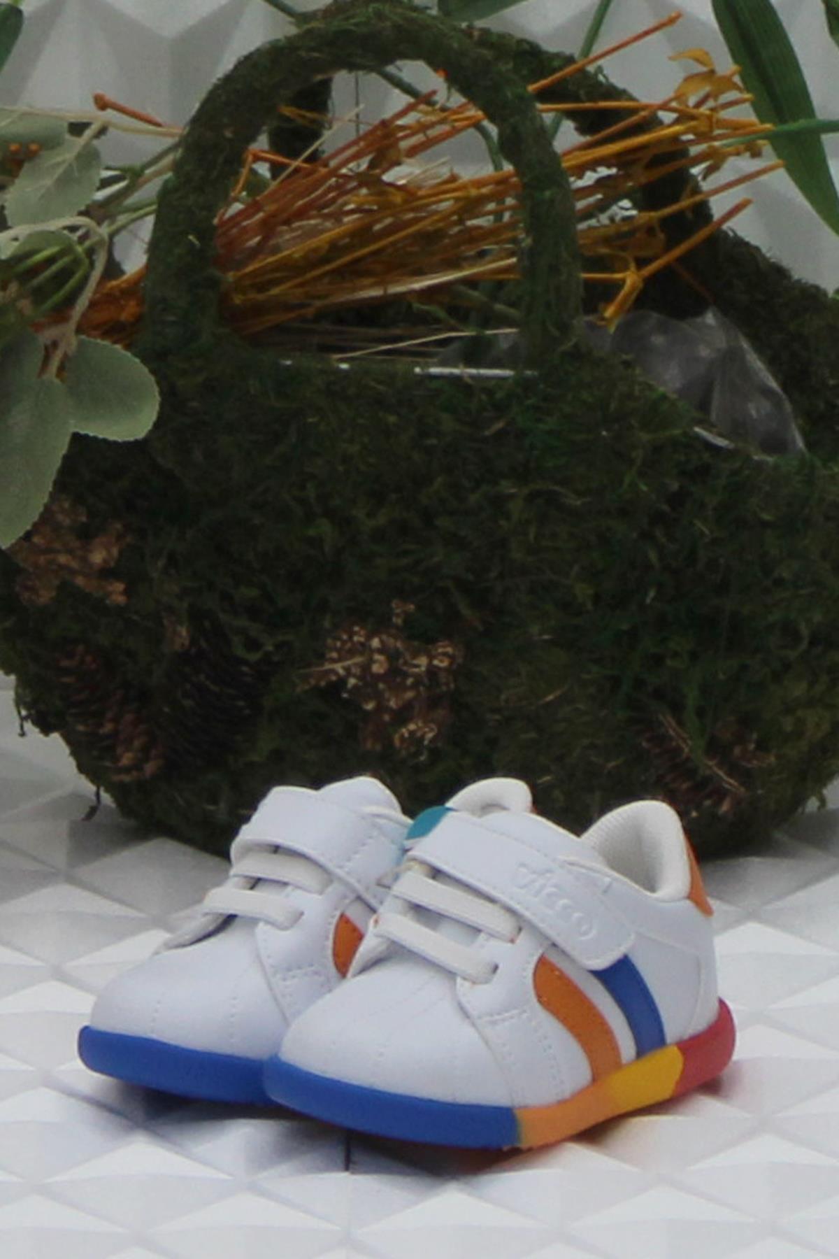 950.B24K.453 Beyaz Heika İlk Adım Erkek Çocuk Ayakkabı - Görsel 4