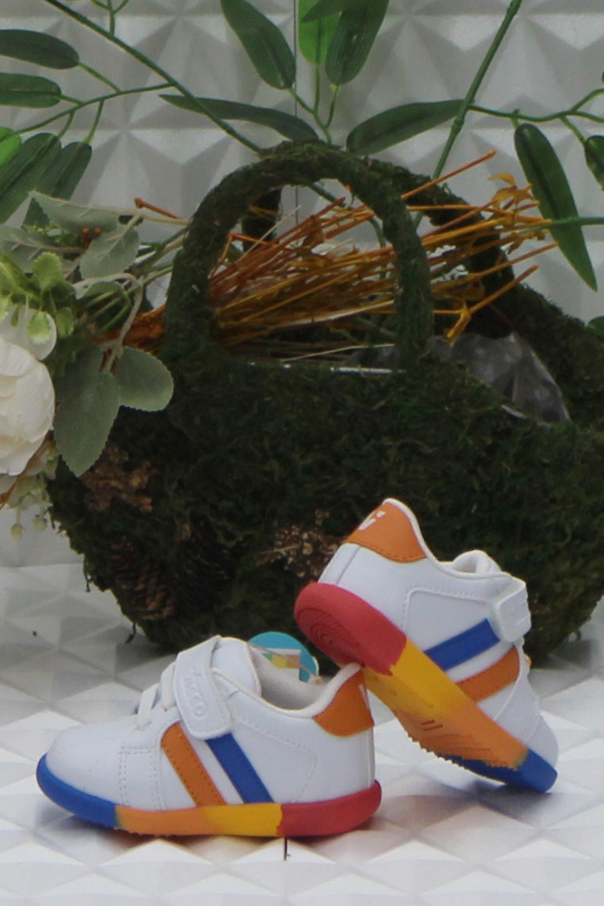 950.B24K.453 Beyaz Heika İlk Adım Erkek Çocuk Ayakkabı - Görsel 5