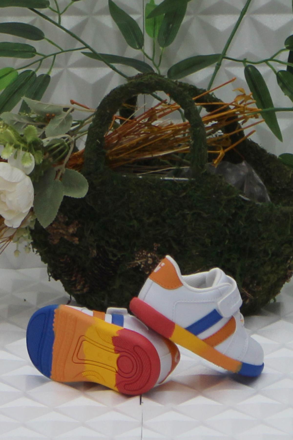 950.B24K.453 Beyaz Heika İlk Adım Erkek Çocuk Ayakkabı - Görsel 6