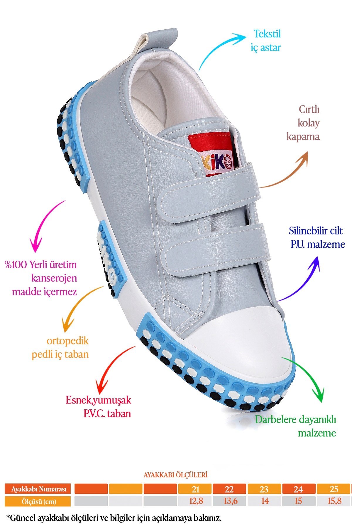 Kach Cırtlı Erkek Bebek Günlük Spor Ayakkabı Mavi - Görsel 3