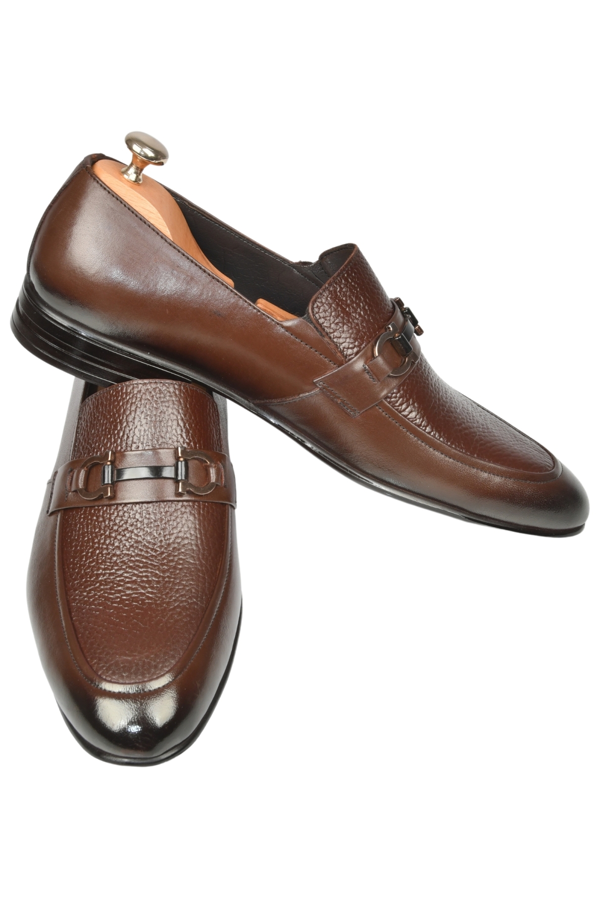 DeepSEA Erkek Kahve Tokalı Klasik Ortopedik Hafif Taban Hakiki Deri Casual Ayakkabı Loafer 2509976 - Görsel 6