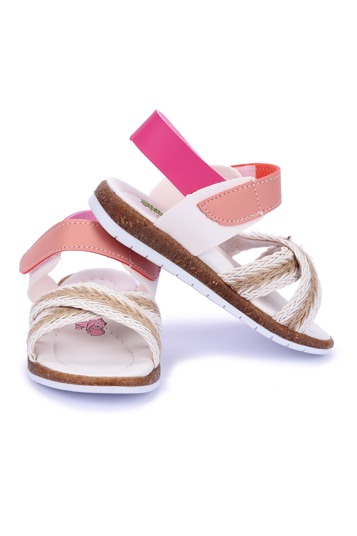 Kiko Kids Kiko Kids Kız Çocuk Bebe Sandalet Şb 2687-91 Beyaz - Fuşya Sandalet & Terlik | Flo Beyaz - 3. görsel