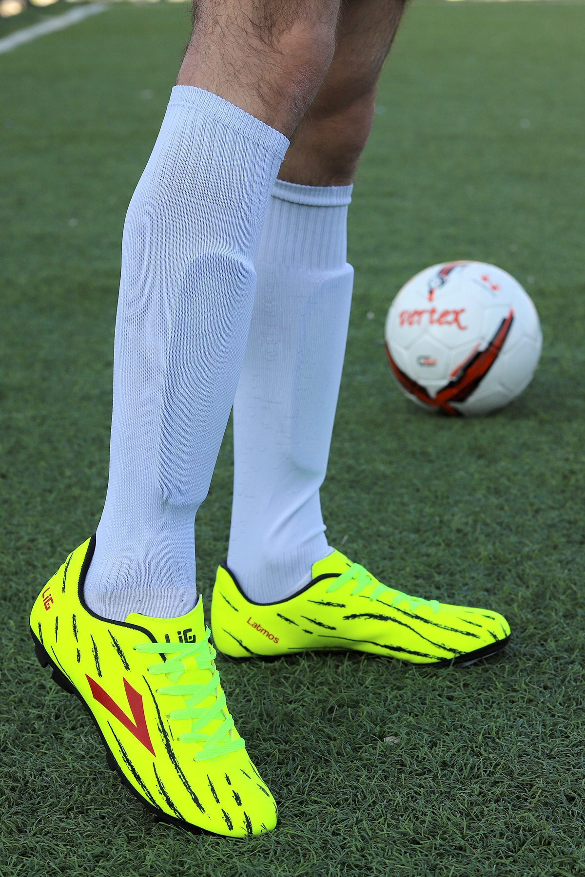 Lig Lig Latmos KM Krampon Çim Saha Erkek Futbol Ayakkabı Sarı Sneaker | Flo Sarı - 2. görsel