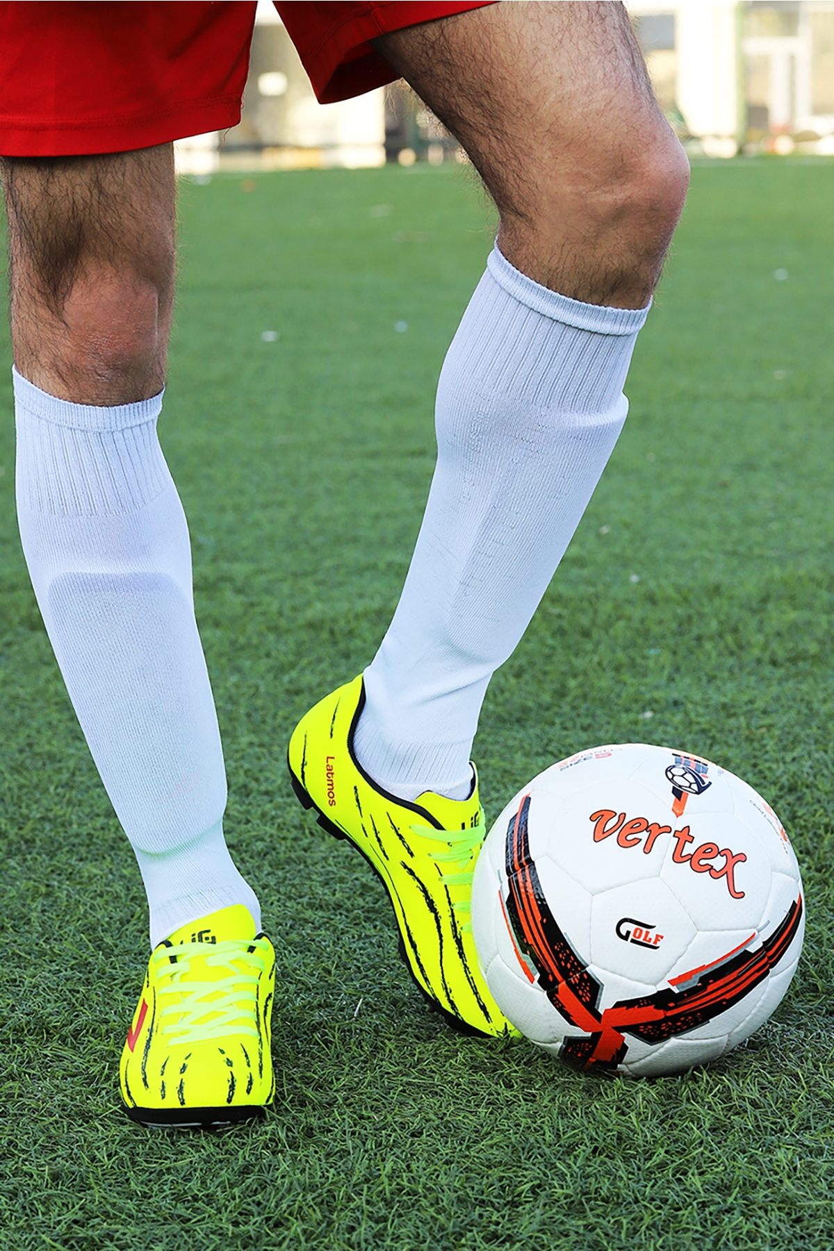 Lig Lig Latmos KM Krampon Çim Saha Erkek Futbol Ayakkabı Sarı Sneaker | Flo Sarı - 4. görsel