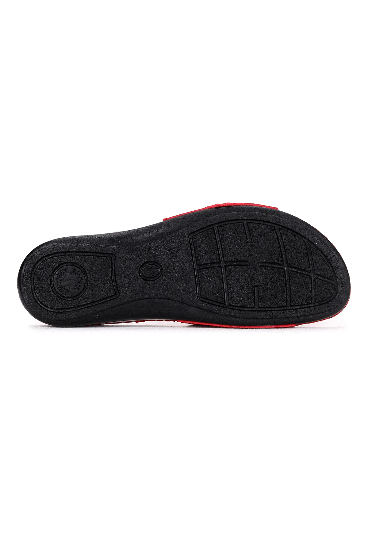 Günlük Kemerli Kadın Terlik Ary 11-113 Kırmızı - Görsel 7