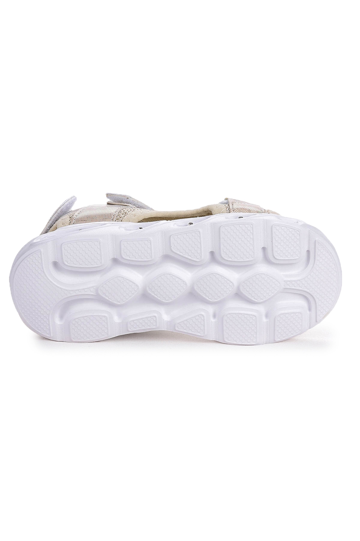 Kivu Hologram Işıklı Kız Çocuk Cırtlı Sandalet Ayakkabı Sedef - Görsel 6