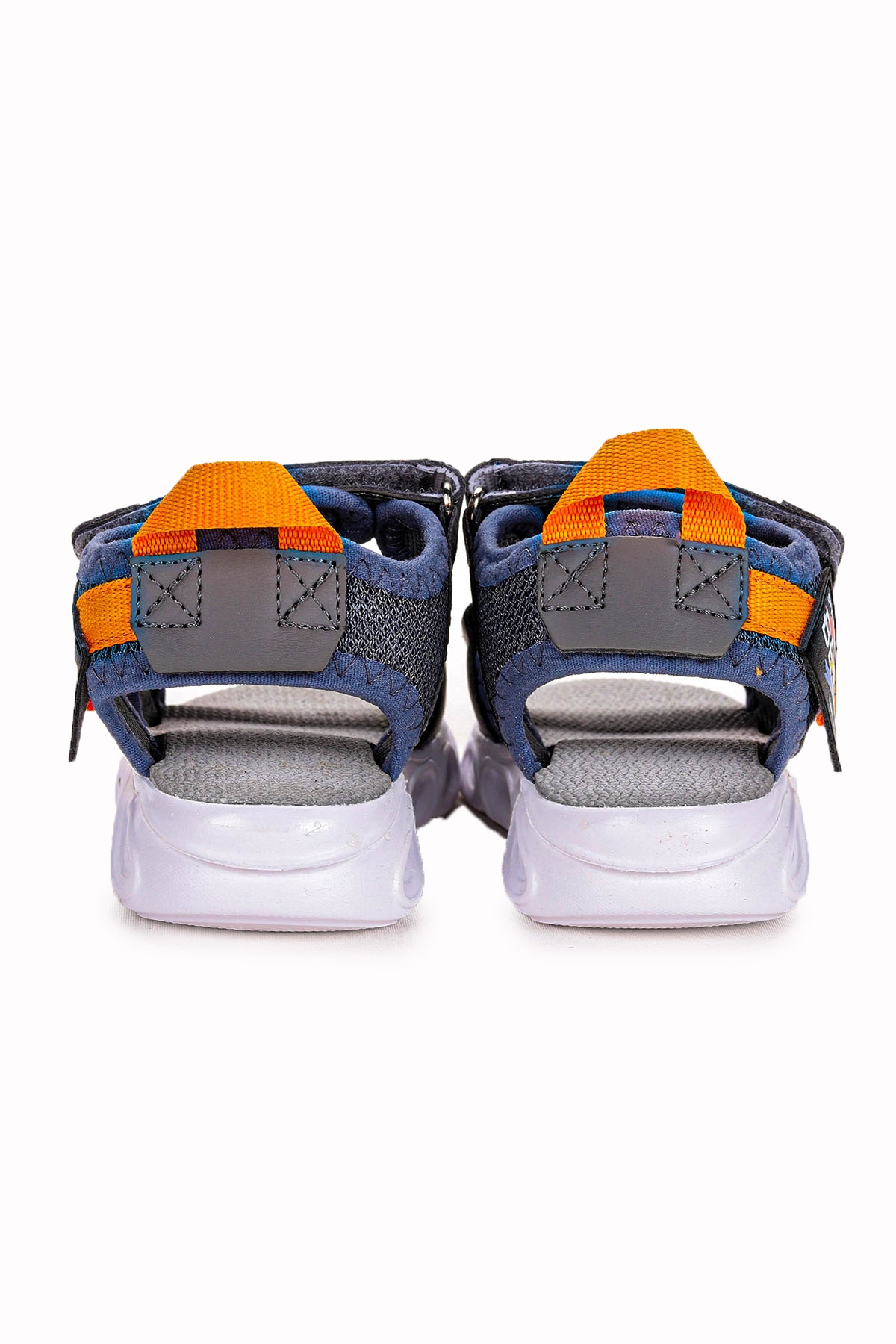 Best Işıklı Kız/Erkek Çocuk Cırtlı Sandalet Ayakkabı Füme - Görsel 5