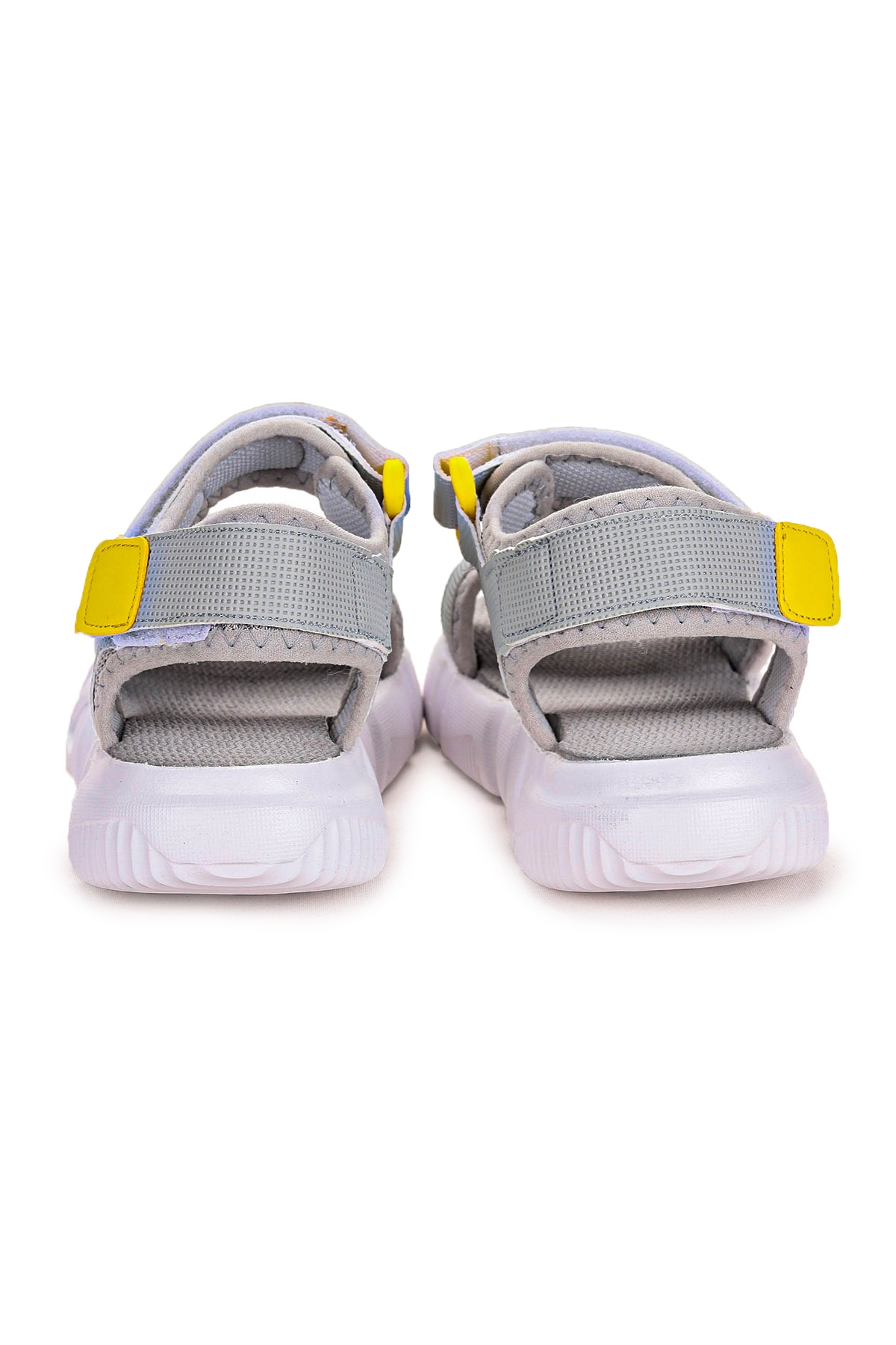 Mainwe Cırtlı Yürüyüş Erkek Çocuk Sandalet Gri - Sarı - Görsel 5