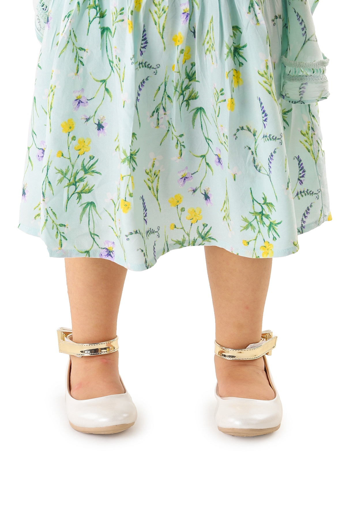 Ankle Cilt Cırtlı Kız Çocuk Fiyonklu Babet Ayakkabı Bilekten Bağlamalı Sedef - Görsel 3