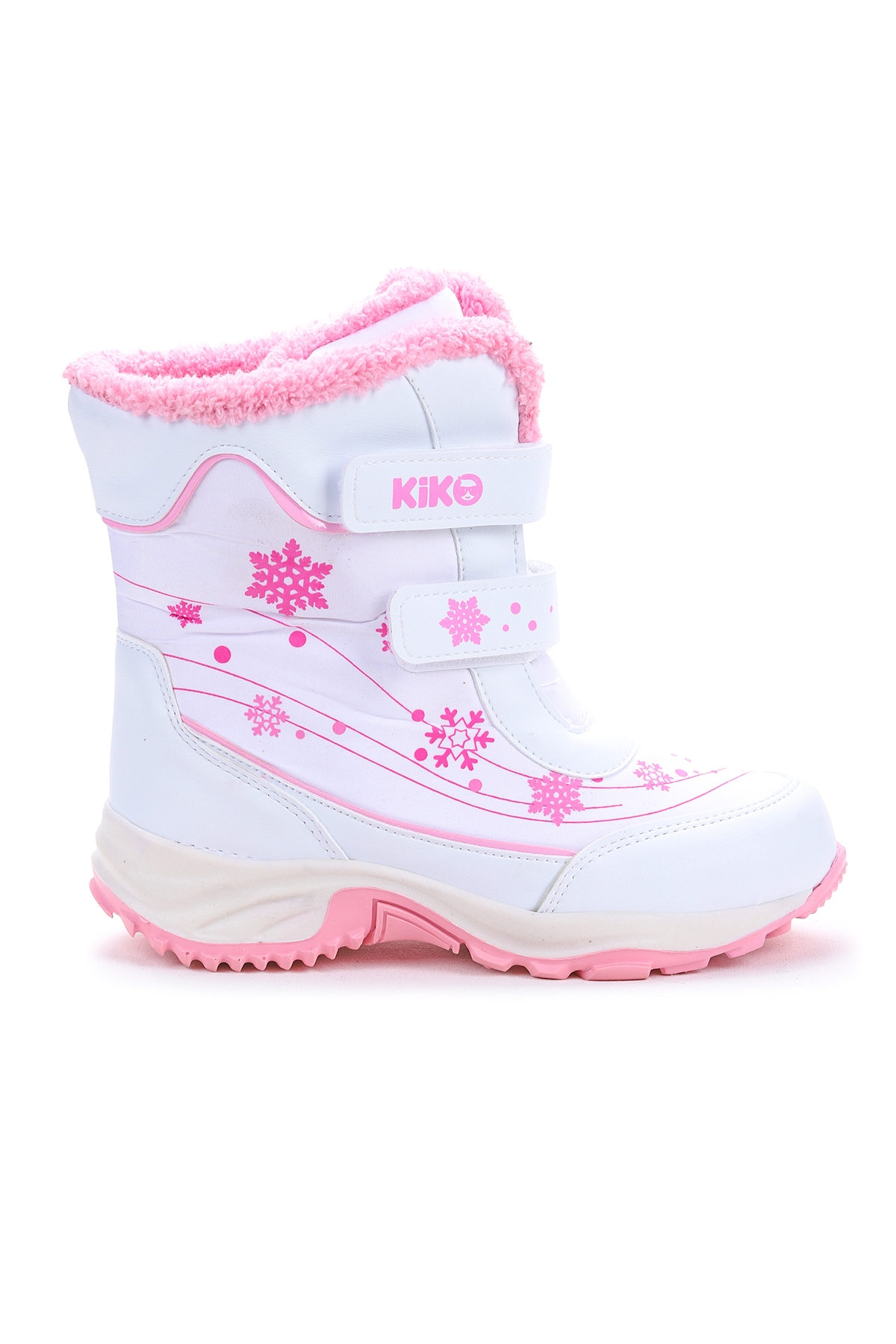 Kartanesi Cırtlı Kız Çocuk Kar Bot Soğuk Suya Dayanıklı Beyaz - Pembe - Görsel 5