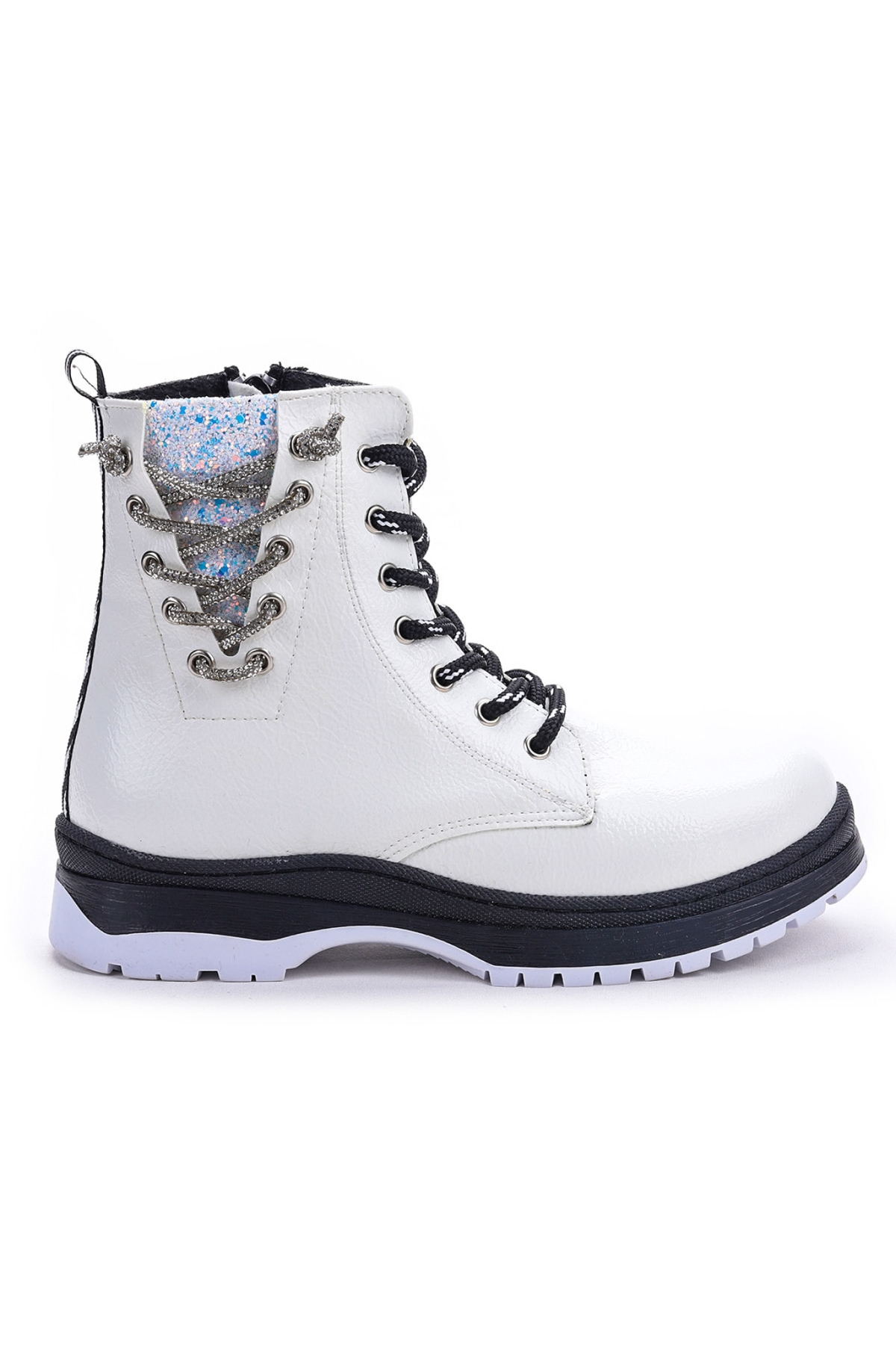 Capsule kırışık Taşlı Termo Taban Kız Çocuk Bot Beyaz - Görsel 5