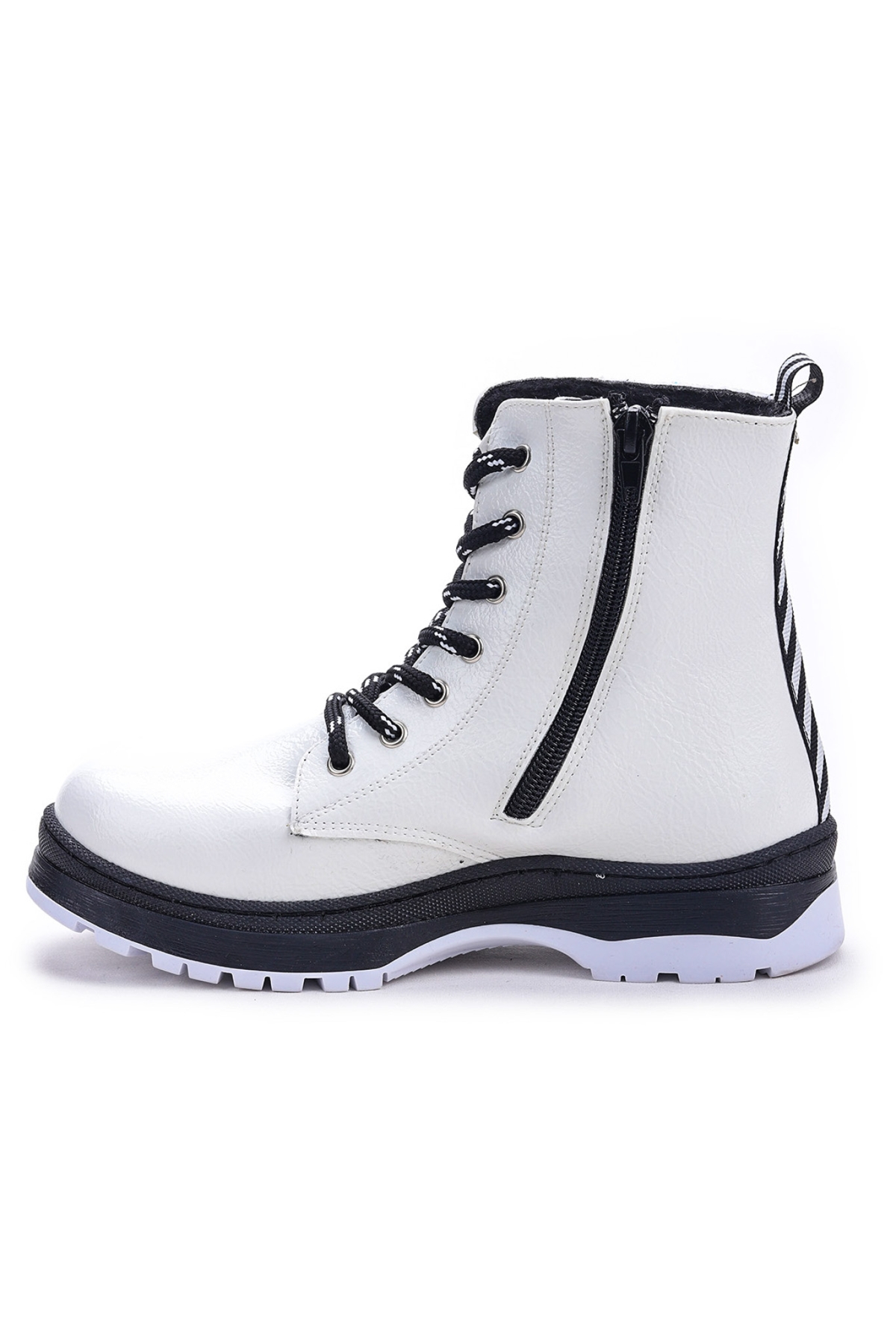 Capsule kırışık Taşlı Termo Taban Kız Çocuk Bot Beyaz - Görsel 6