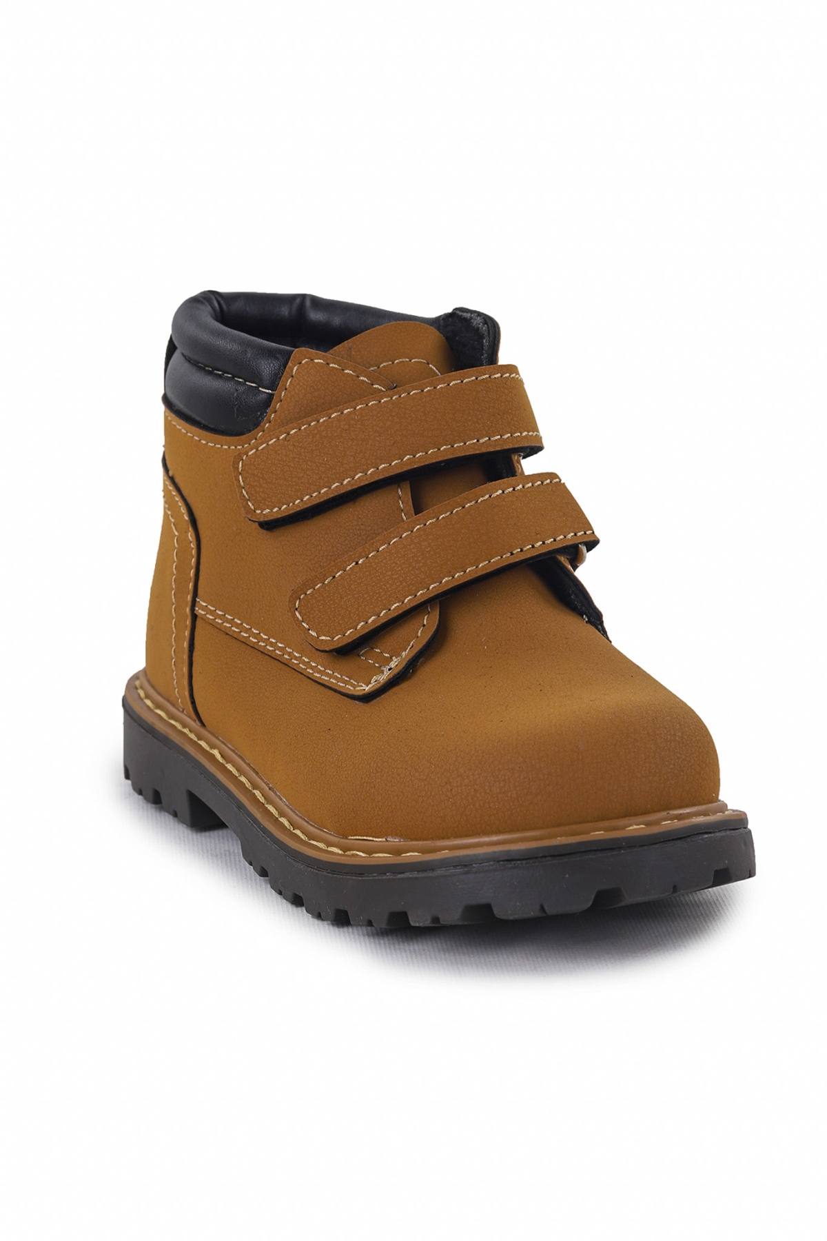 Azka Cırtlı Erkek Bebek Bot Ayakkabı Taba - Siyah - Görsel 6