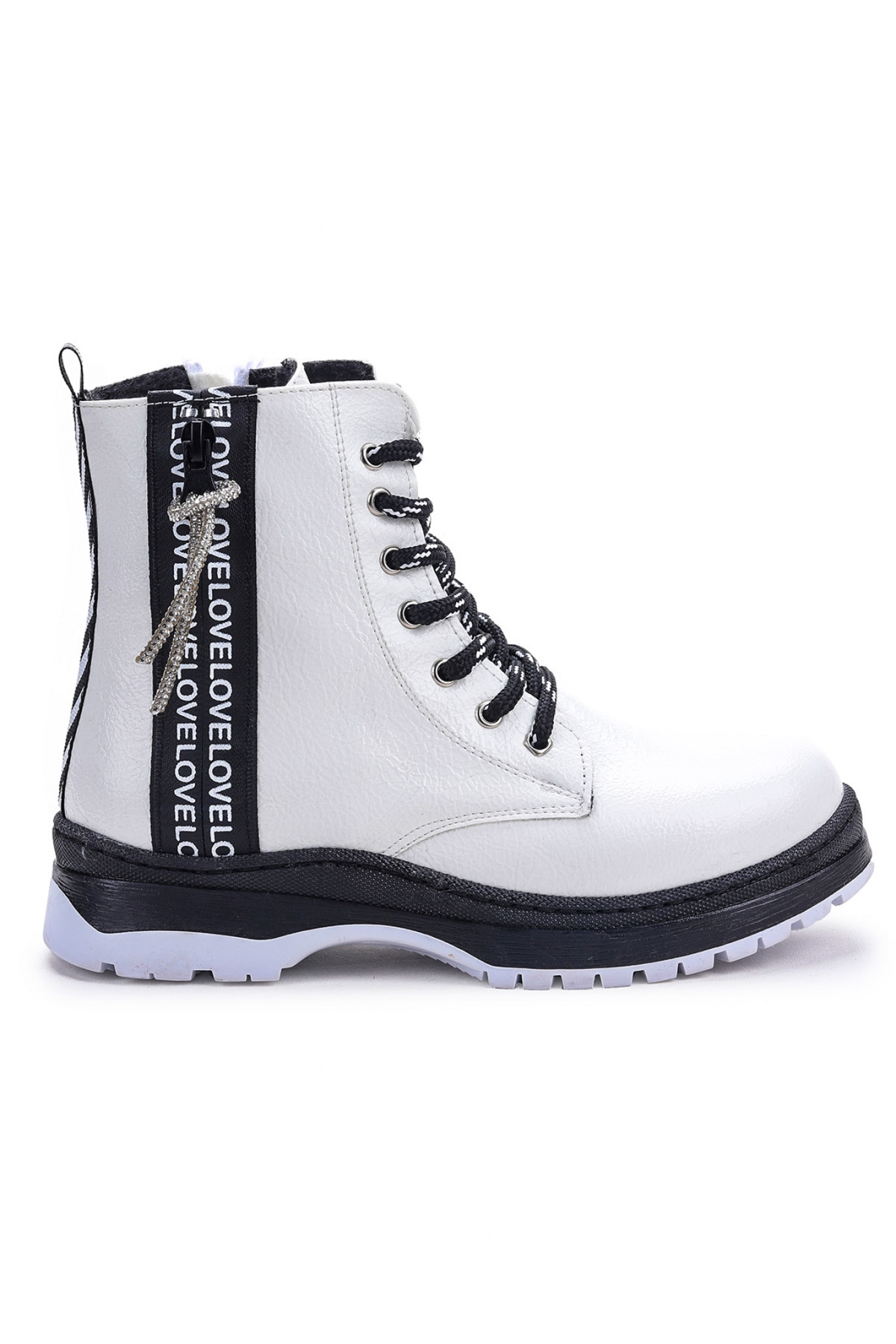 Love Çatlak Termo Taban Kız Çocuk Bot Beyaz - Görsel 5