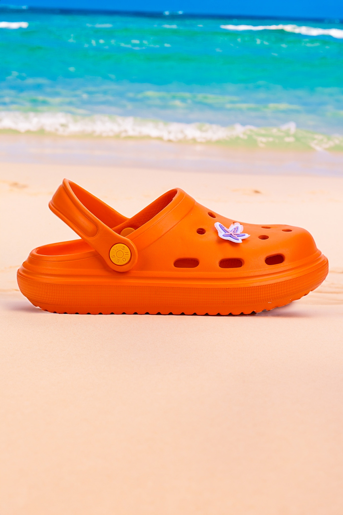 Bester Eva Plaj Havuz Okul Kreş Kız Çocuk Terlik Turuncu - Görsel 2