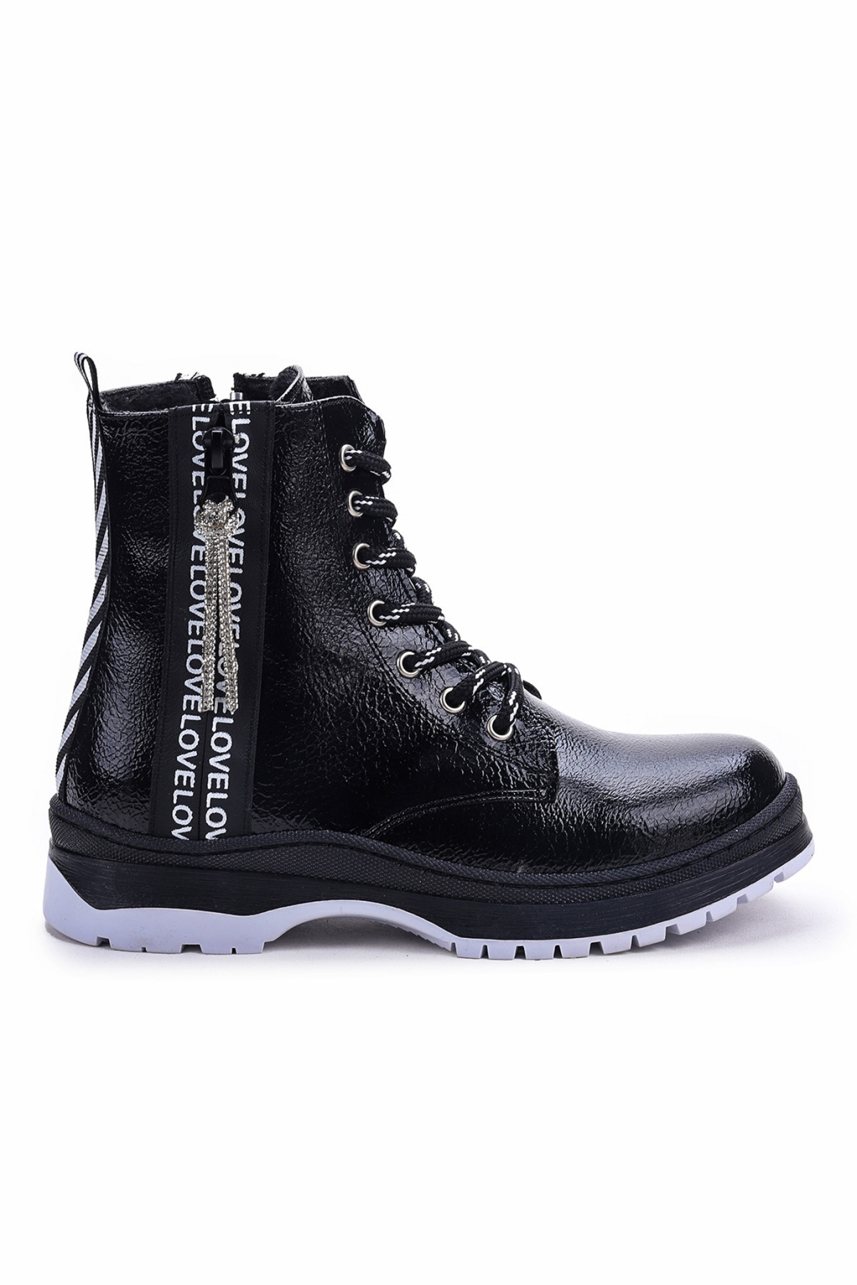 Love Çatlak Termo Taban Kız Çocuk Bot Siyah - Görsel 5