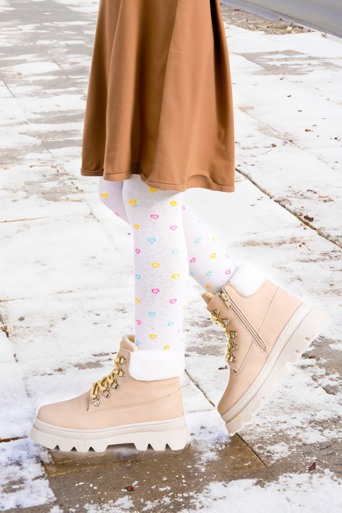 Kiko Kids Kiko Kids Edu Günlük Fermuarlı Kız Çocuk Bot Ayakkabı Bej | Flo Bej - 4. görsel