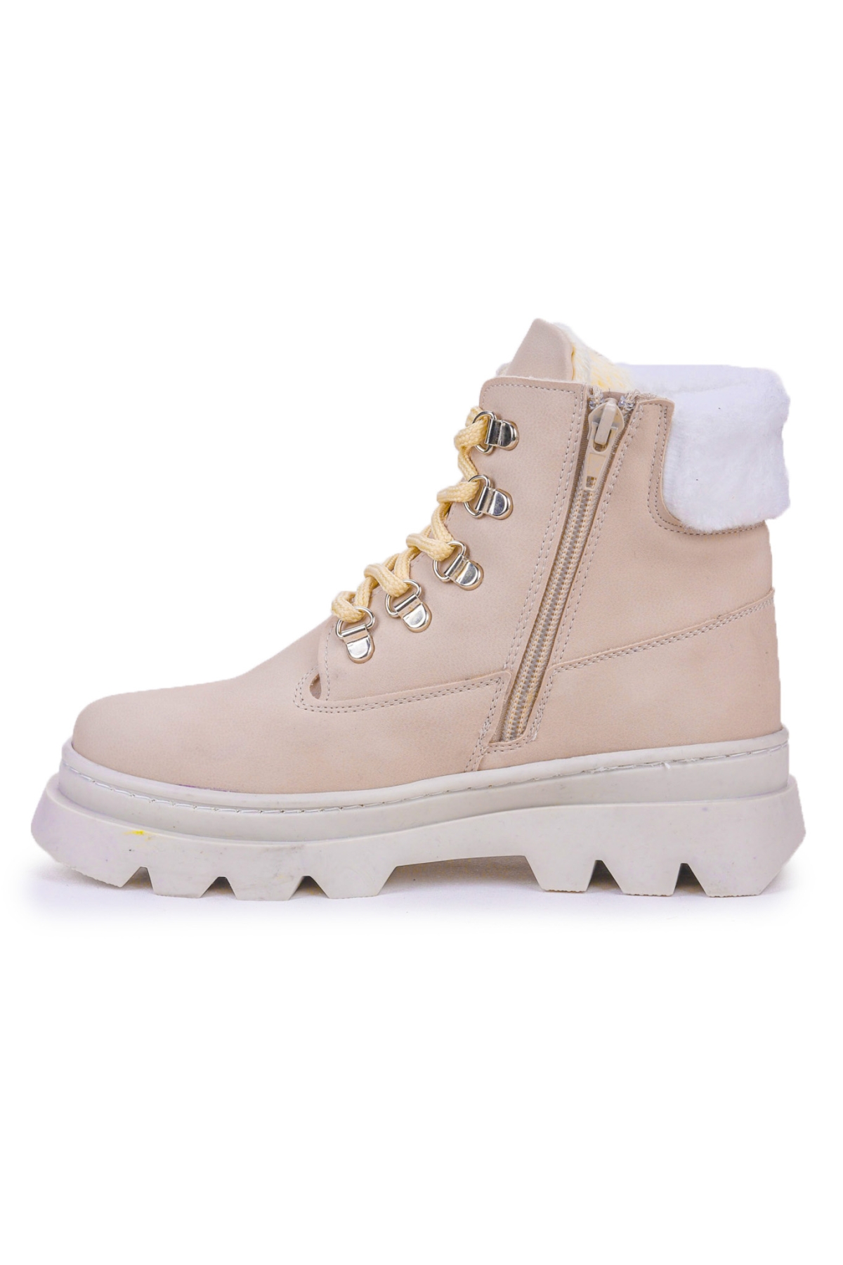 Kiko Kids Kiko Kids Edu Günlük Fermuarlı Kız Çocuk Bot Ayakkabı Bej | Flo Bej - 6. görsel