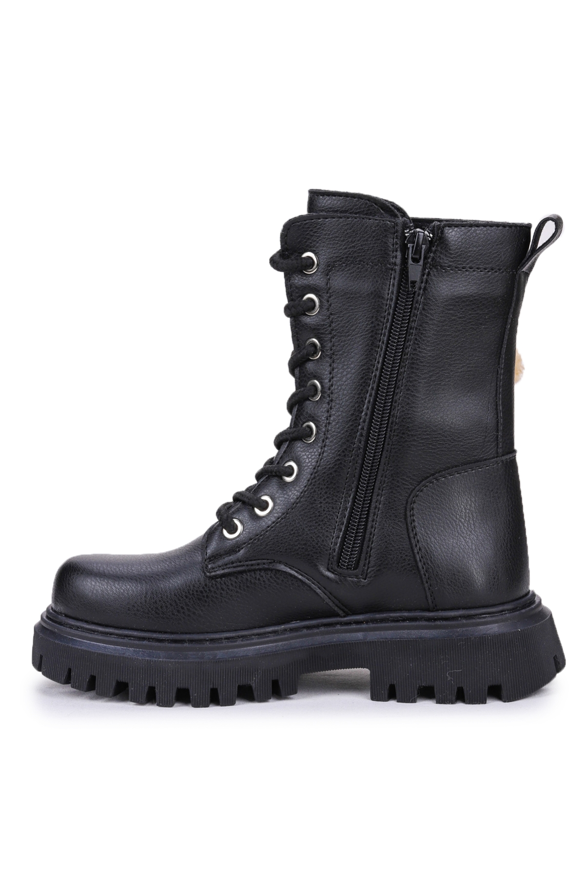 Stanko Ayıcıklı Fermuarlı Kız Çocuk Günlük Bot Ayakkabı Siyah - Görsel 6