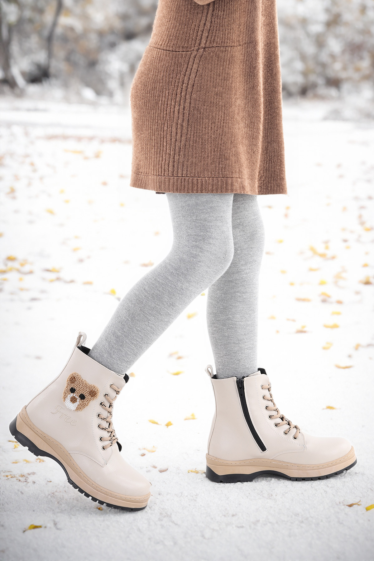 Teddy Cilt Termo Taban Kız Çocuk Bot Bej - Görsel 2