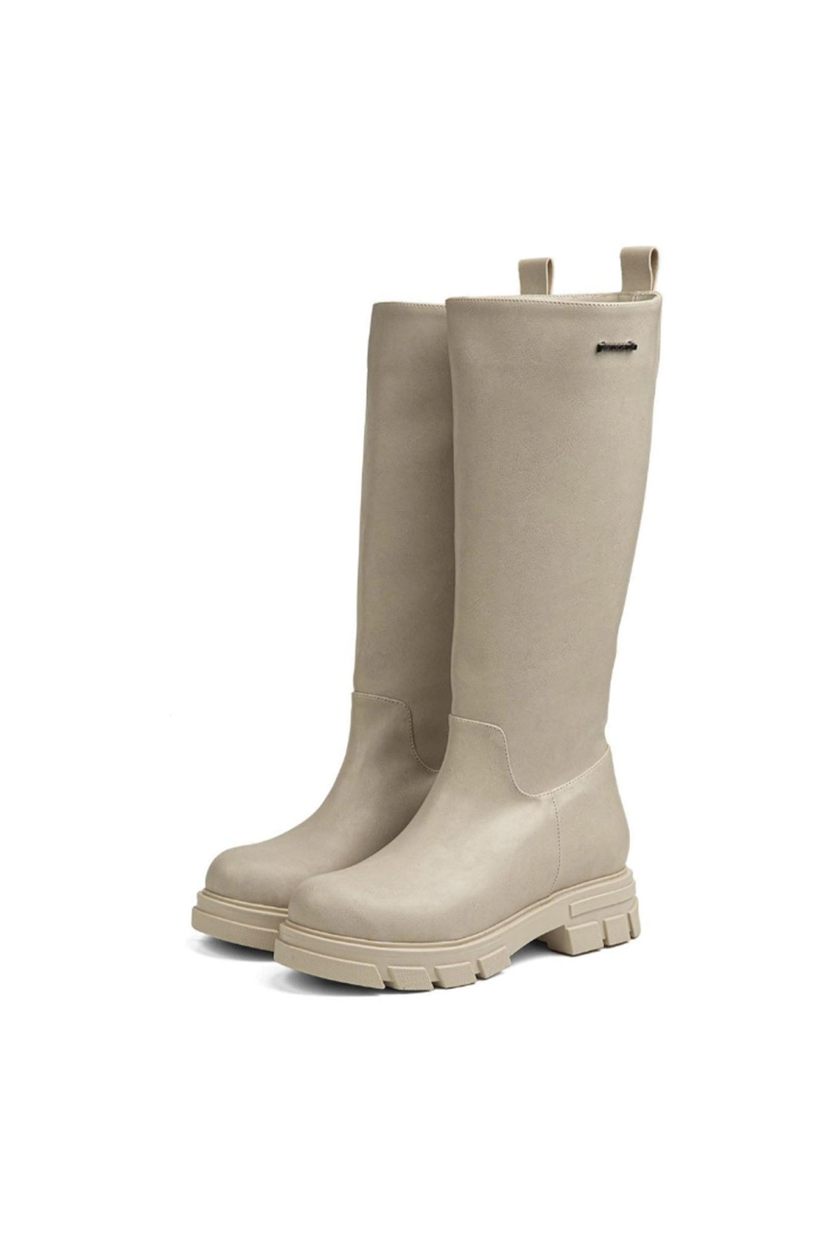 Beranna Kışlık Kadın Uzun Çizme Bot Krem - Görsel 4