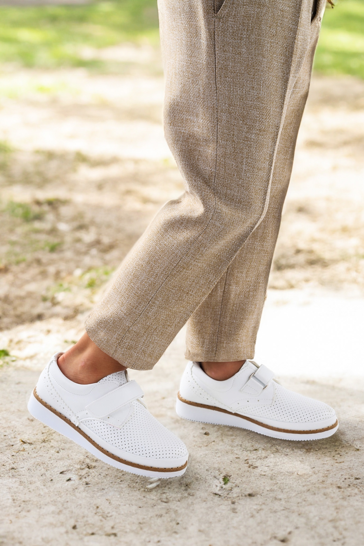 Circum Cilt Cırtlı Erkek Bebek Sünnet Ayakkabısı Beyaz - Görsel 4