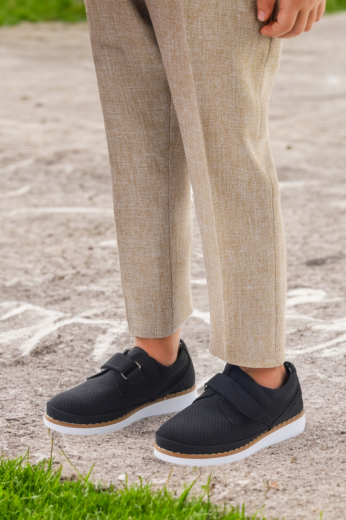 Circum Nubuk Cırtlı Erkek Çocuk Okul Sünnet Ayakkabısı Siyah - Görsel 3