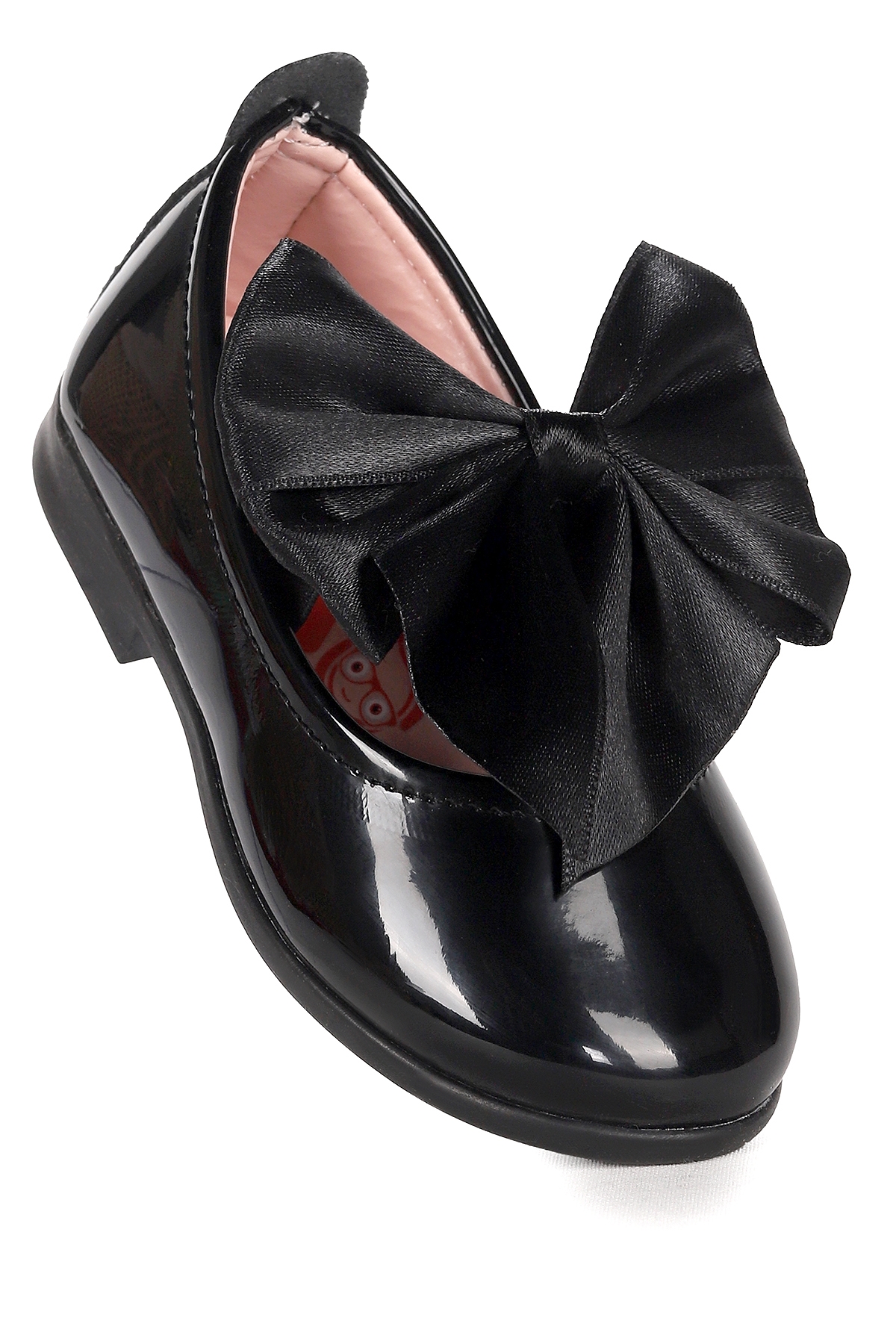 Tari Rugan Fiyonk Lastikli Kız Bebek Babet Ayakkabı Siyah - Görsel 4