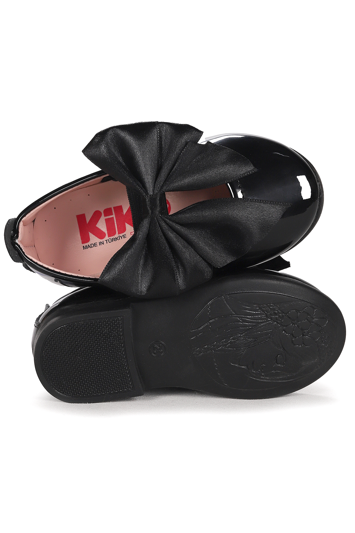 Tari Rugan Fiyonk Lastikli Kız Bebek Babet Ayakkabı Siyah - Görsel 6