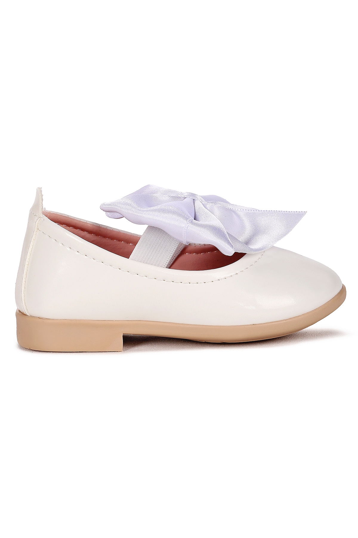 Kiko Kids Kiko Kids Tari Fiyonk Lastikli Kız Bebek Babet Ayakkabı Beyaz | Flo Beyaz - 2. görsel