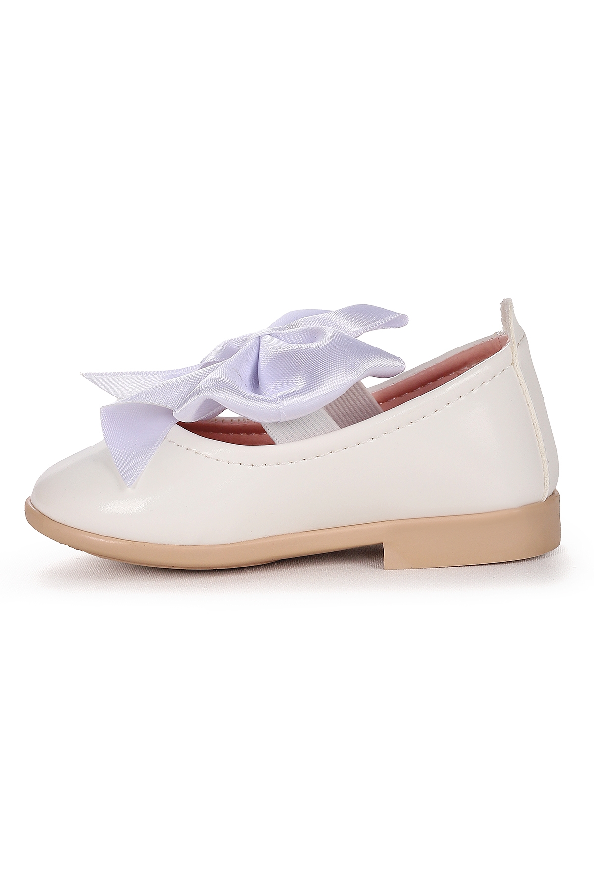 Kiko Kids Kiko Kids Tari Fiyonk Lastikli Kız Bebek Babet Ayakkabı Beyaz | Flo Beyaz - 5. görsel