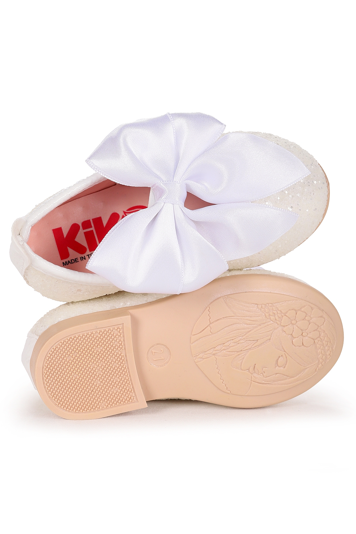Kiko Kids Kiko Kids Tari Fiyonk Lastikli Kız Bebek Babet Ayakkabı Beyaz | Flo Beyaz - 5. görsel