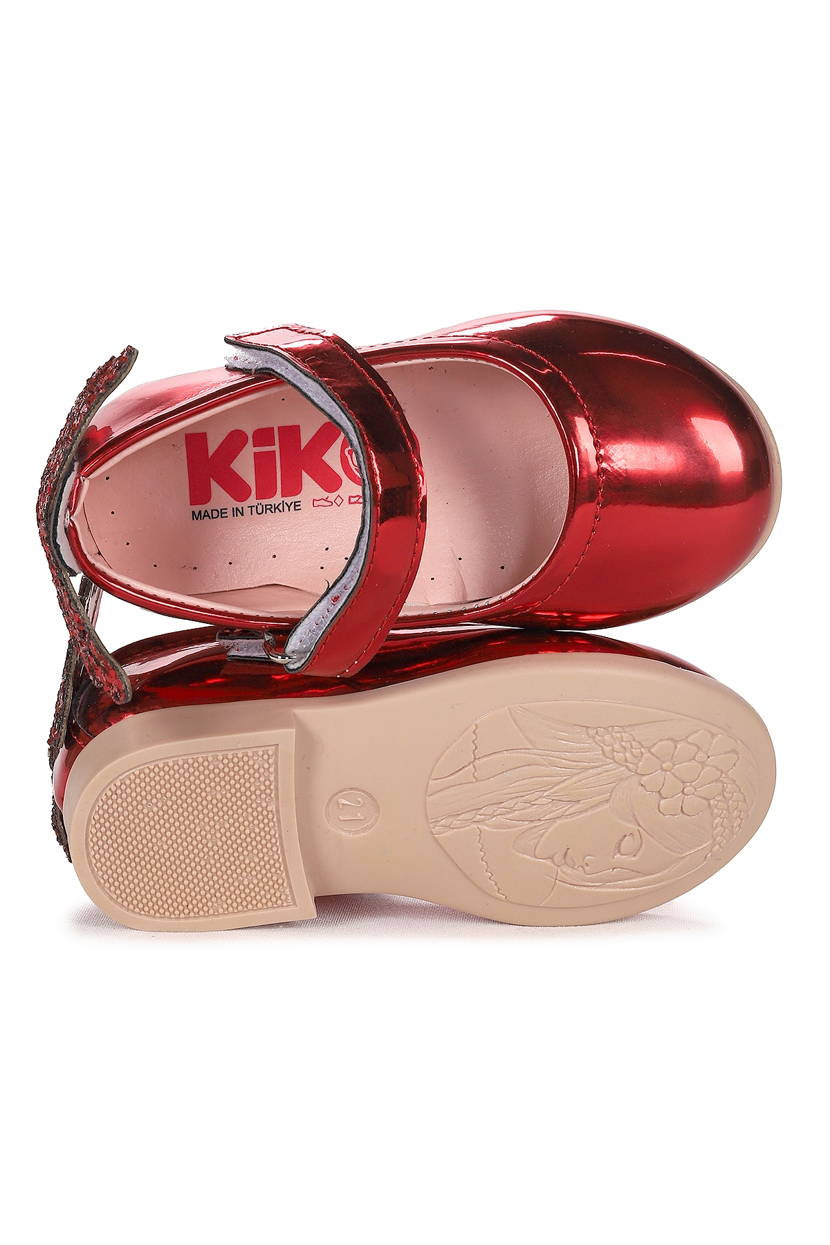 Kiko Kids Kiko Kids Kirmizi Friga Kelebek Cırtlı Kız Bebek Babet Ayakkabı Kırmızı | Flo Kirmizi - 6. görsel