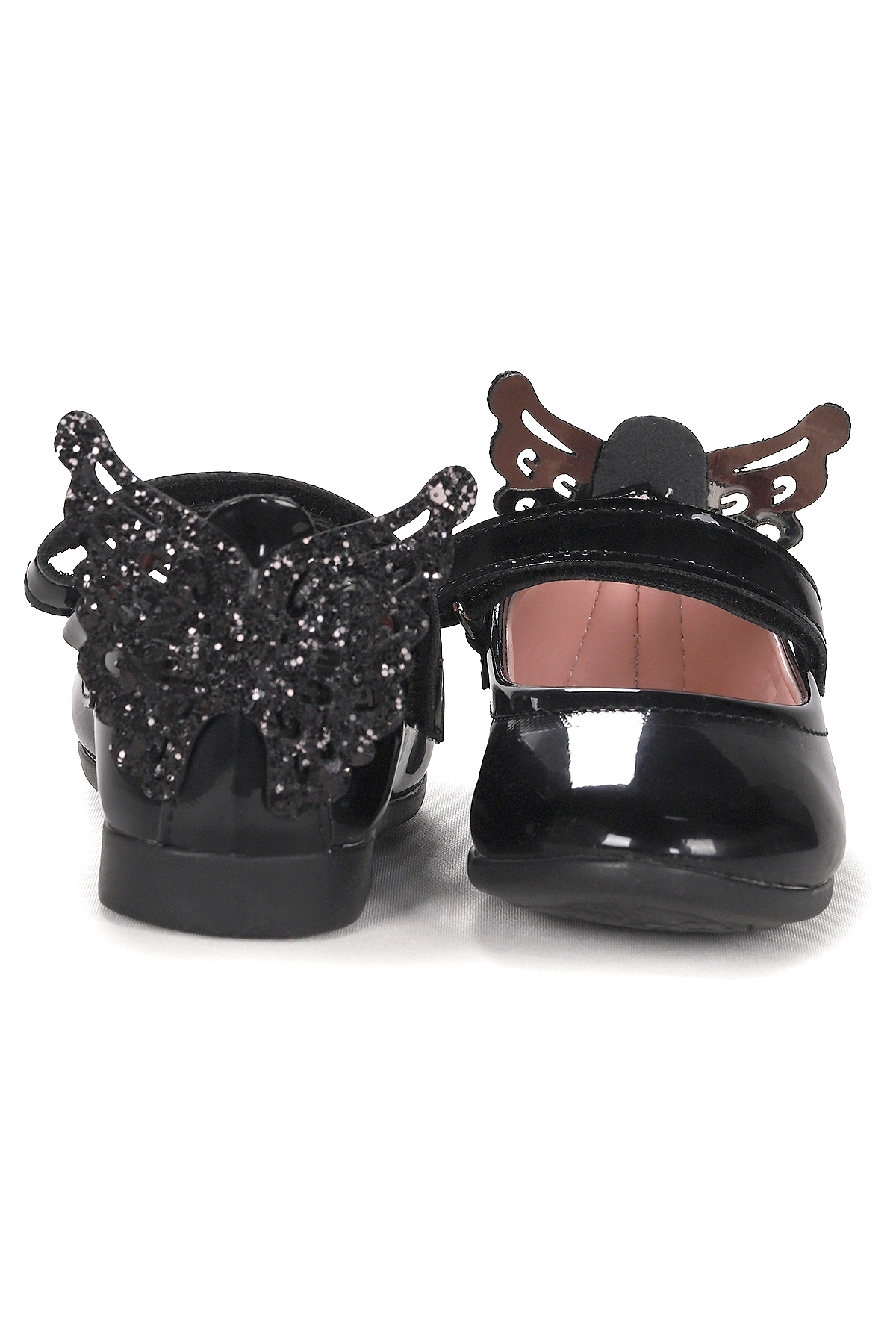 Friga Ayna Kelebek Cırtlı Kız Bebek Babet Ayakkabı Siyah - Görsel 5
