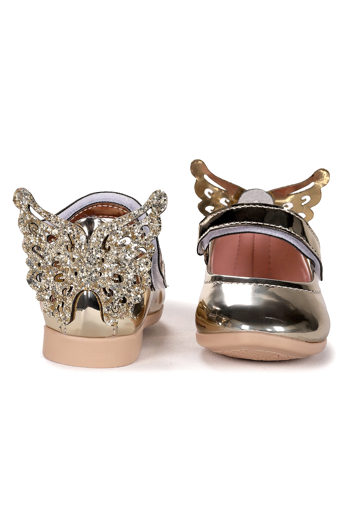 Kiko Kids Kiko Kids Friga Ayna Kelebek Cırtlı Kız Bebek Babet Ayakkabı Altın | Flo Altın - 5. görsel