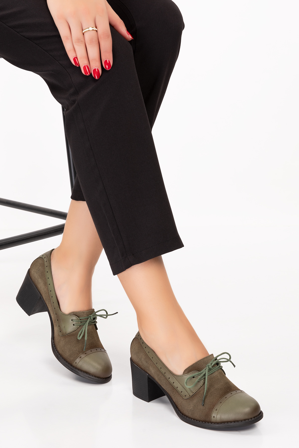 Gondol Kadın Hakiki Deri Rahat Topuklu Ayakkabı anl.7078 - Görsel 7