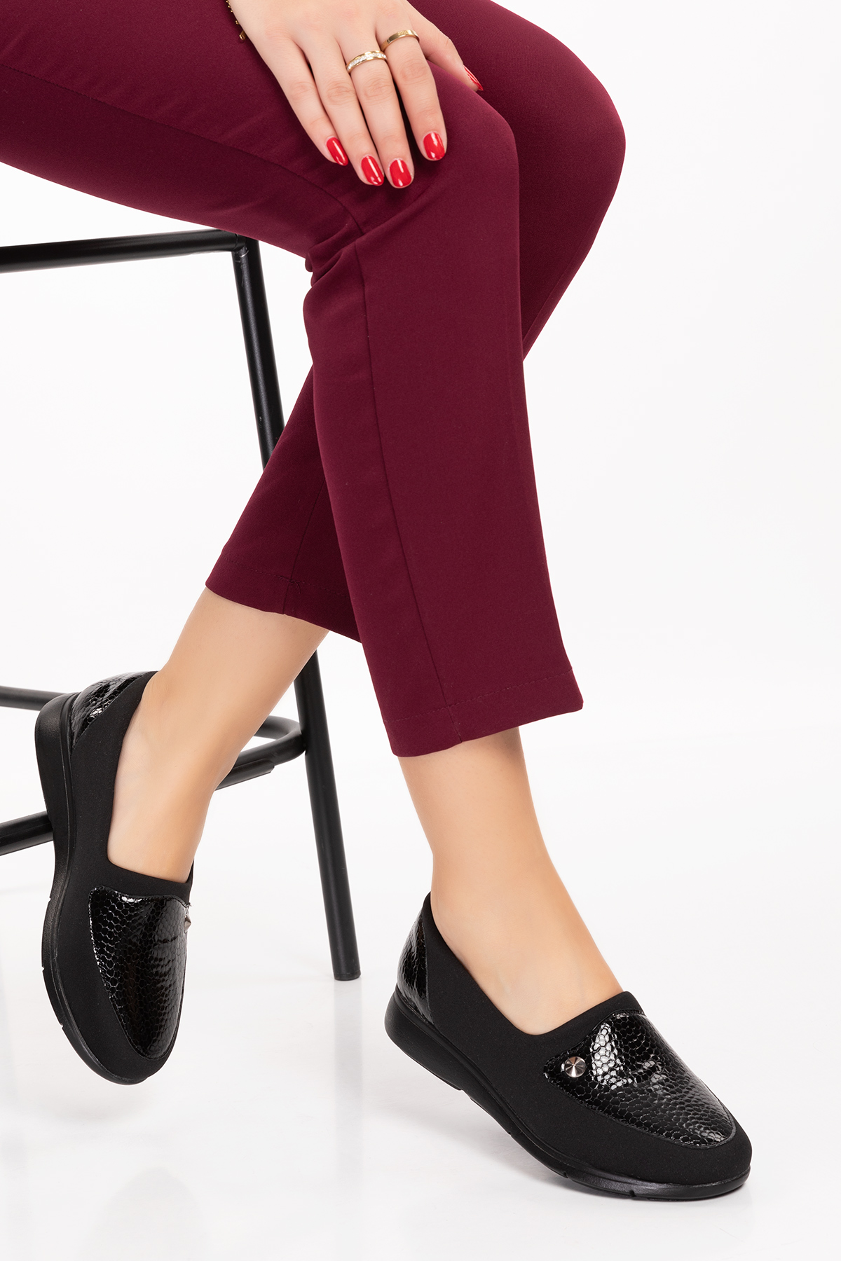 Gondol Hakiki Deri Yanları Strecli Günlük Ayakkabı vdt.195 - Görsel 9